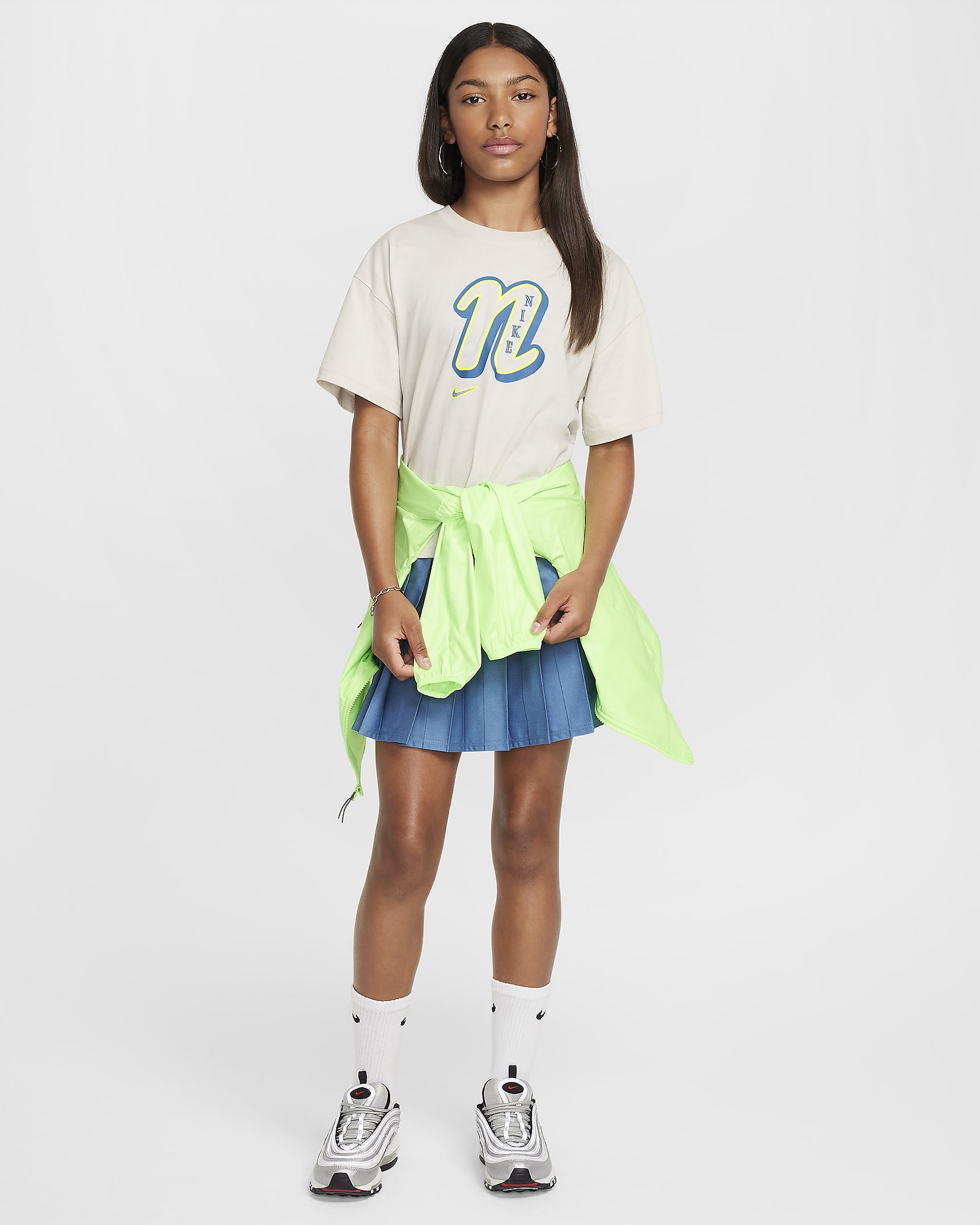 Playera para niña Nike Sportswear - Hueso claro