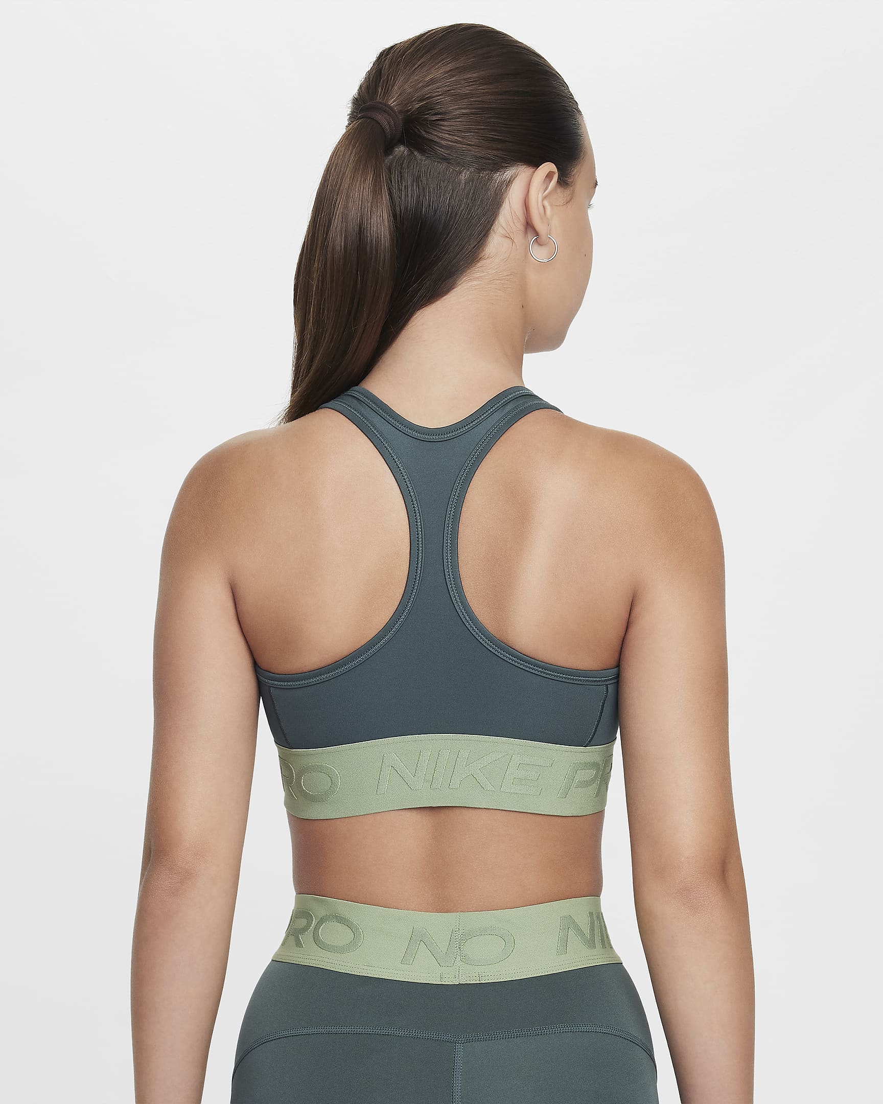 Nike Pro Swoosh Sostenidors esportius - Nena - Vintage Green/Oil Green/Oil Green