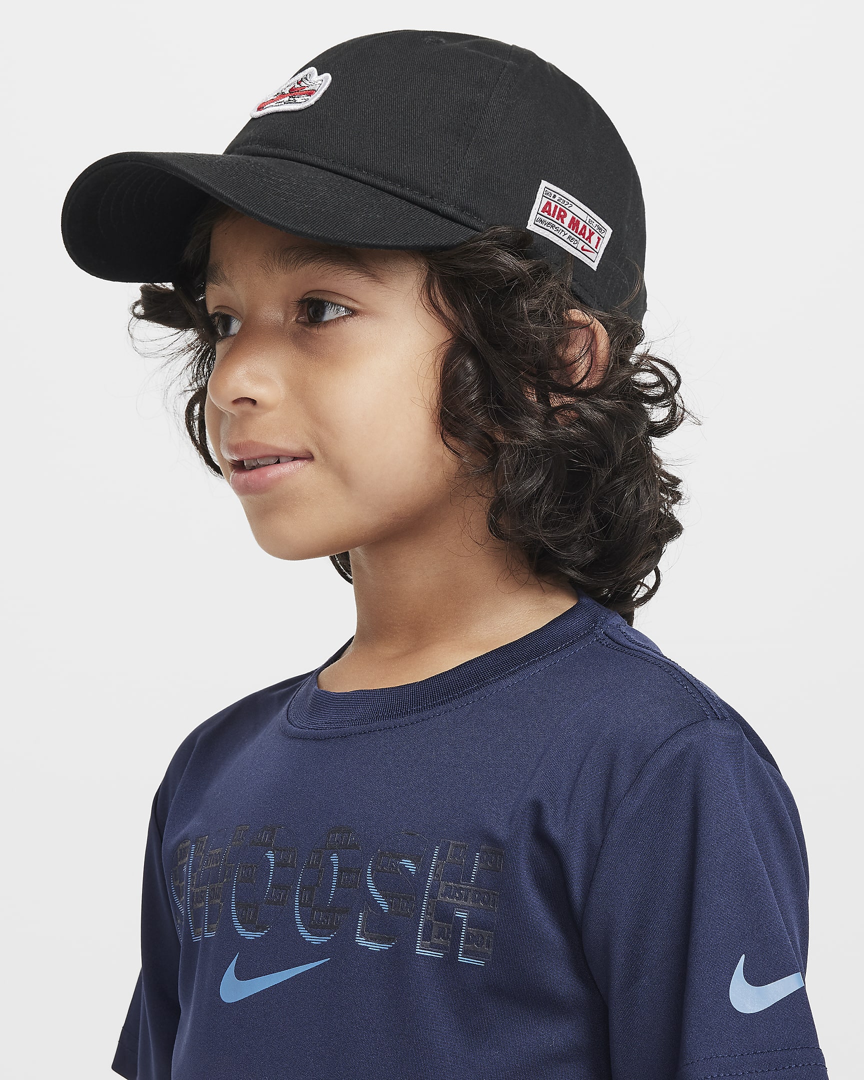 Gorra Club para niños talla pequeña Nike Air Max - Negro