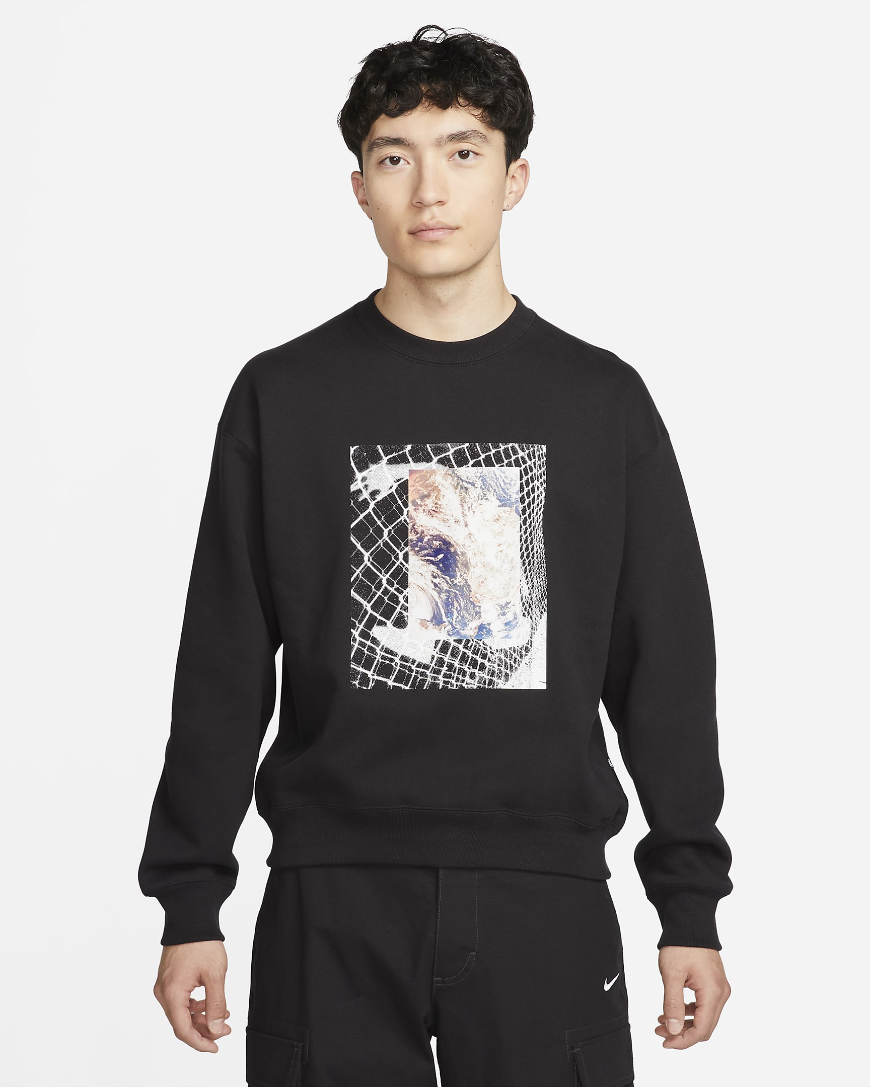 Nike SB Fleece Skate Crew - Black