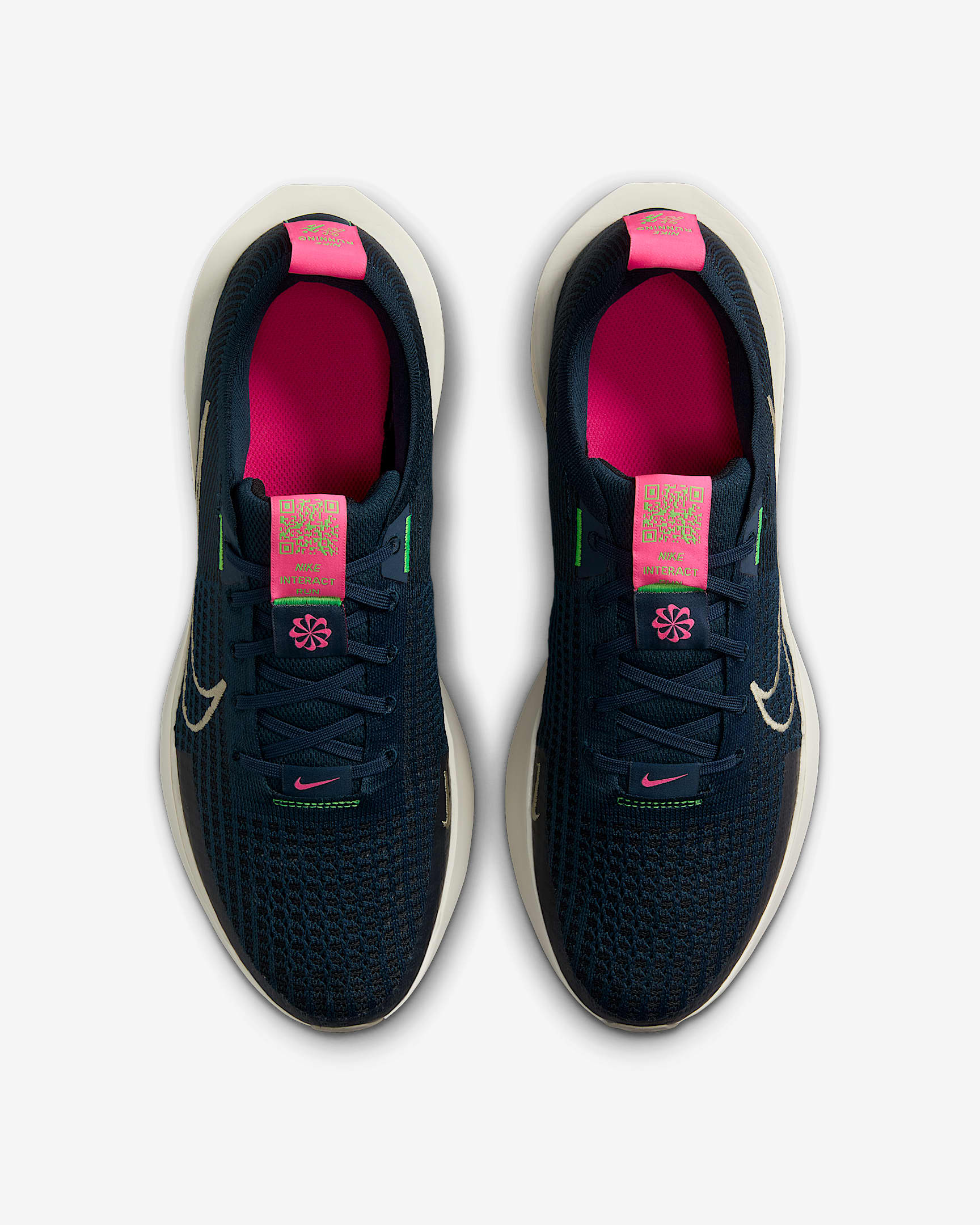 Nike Interact Run Men's Road Running Shoes - Armoury Navy/Hyper Pink/Pale Ivory/Desert Khaki