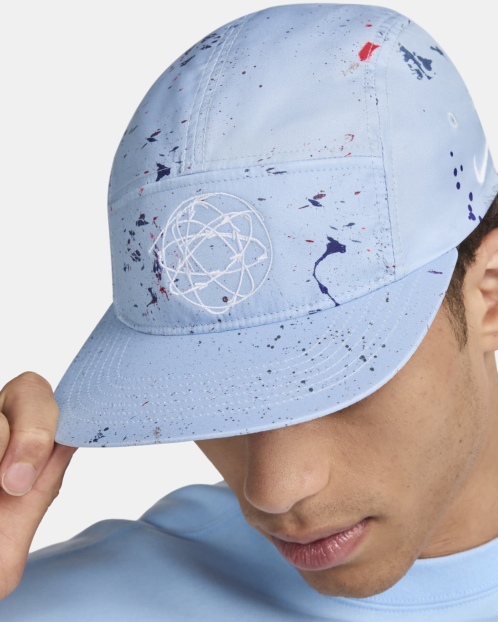 Casquette de breaking Nike Dri-FIT États-Unis Fly - Celestine Blue/Blanc