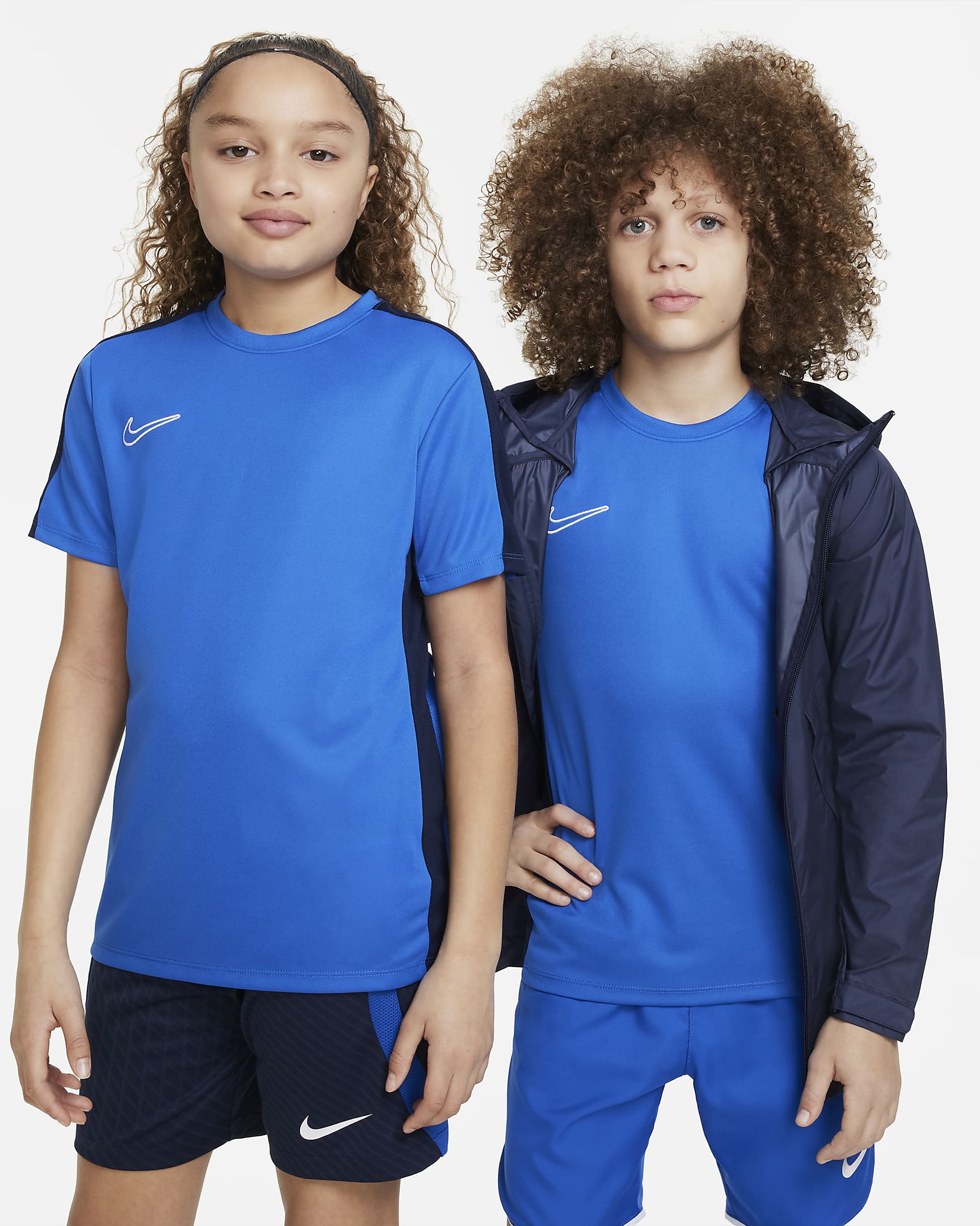 Nike Dri-FIT Academy23-fodboldtrøje til børn - Royal Blue/Obsidian/hvid