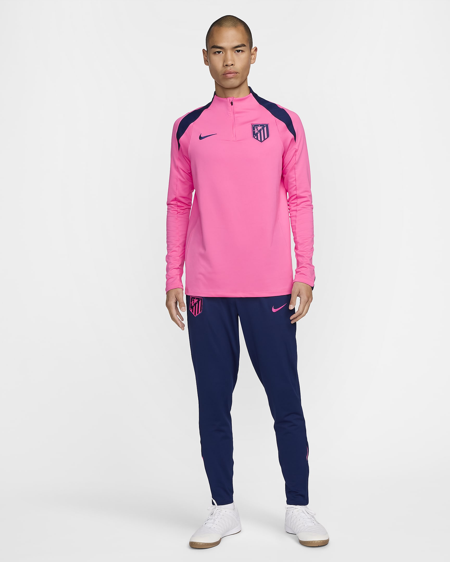 Atlético Madrid Strike Third Men's Nike Dri-FIT Football Drill Top - Pink Glow/Blue Void