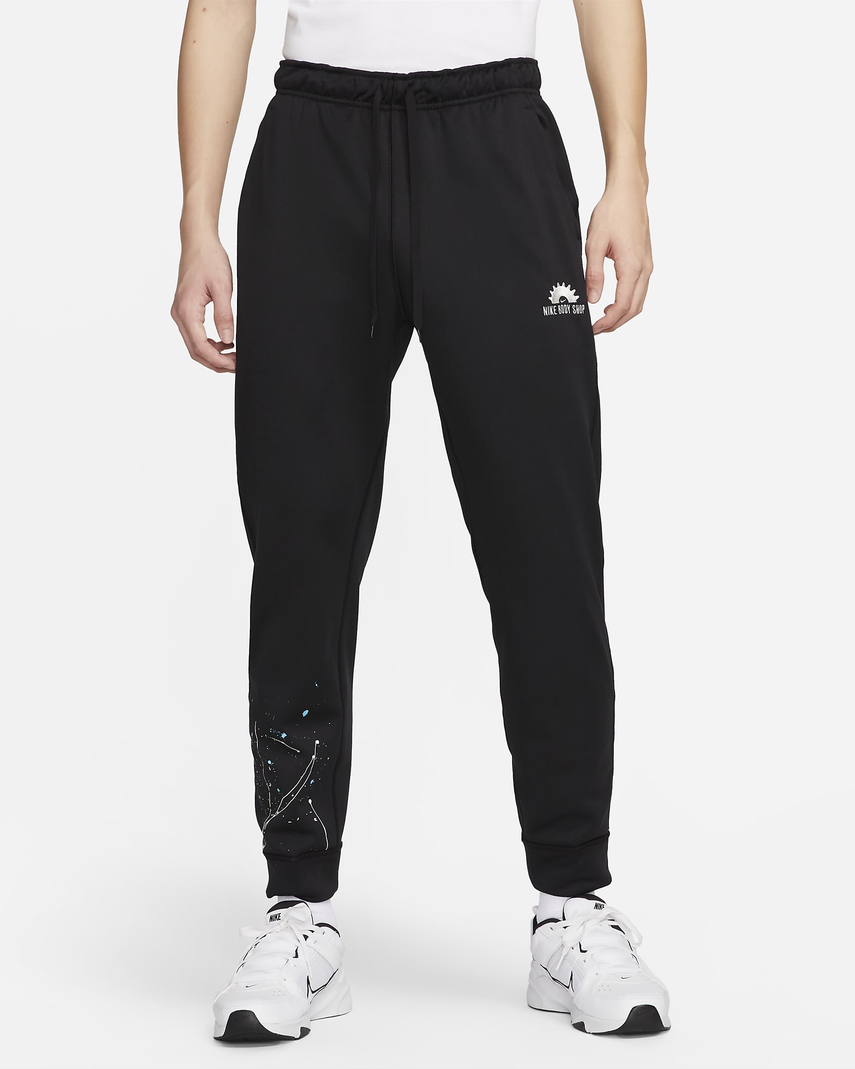 Nike Therma-FIT Men's Fleece Fitness Pants - Black/Summit White