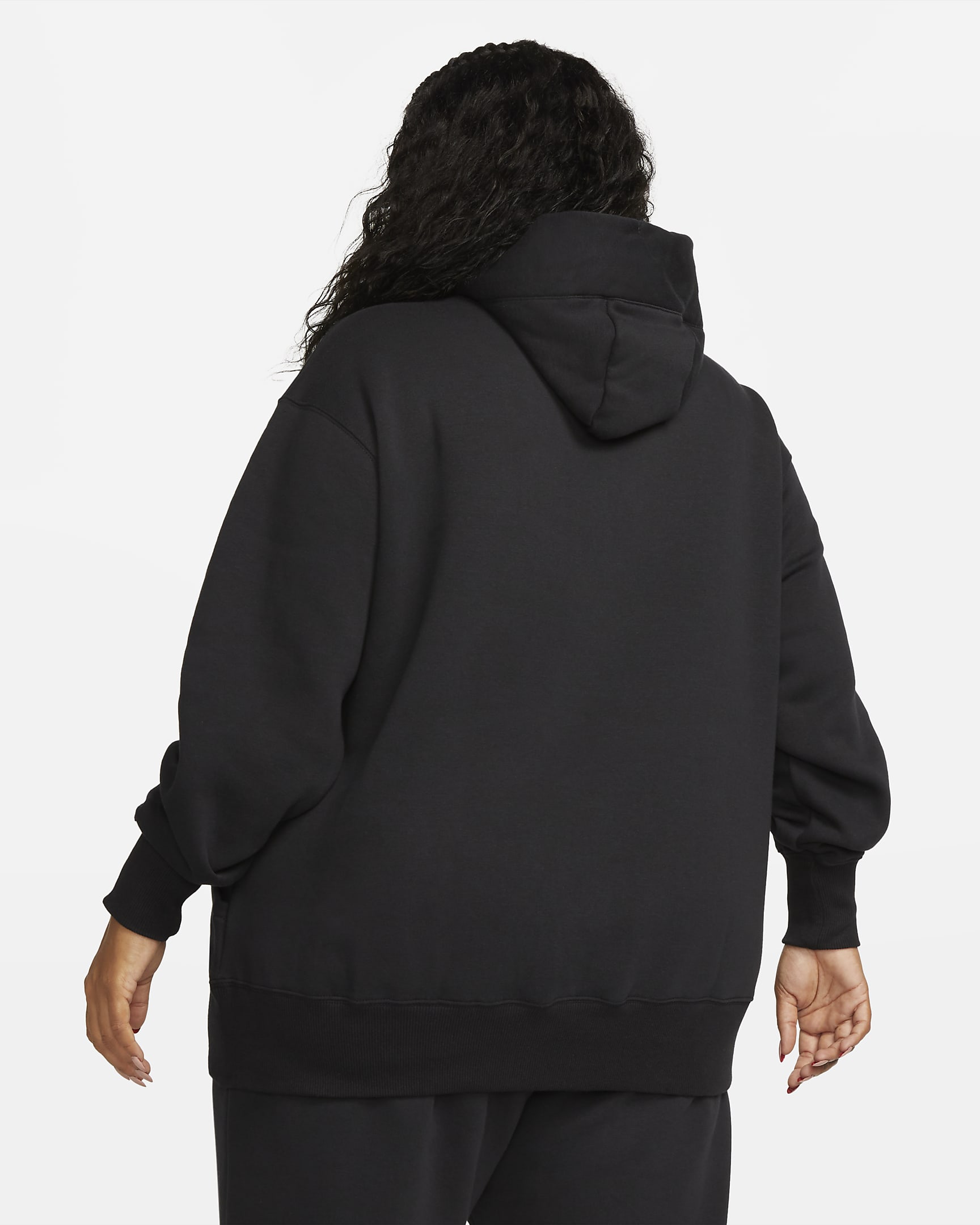 Nike Sportswear Phoenix Fleece Women's Oversized Pullover Hoodie (Plus Size) - Black/Sail