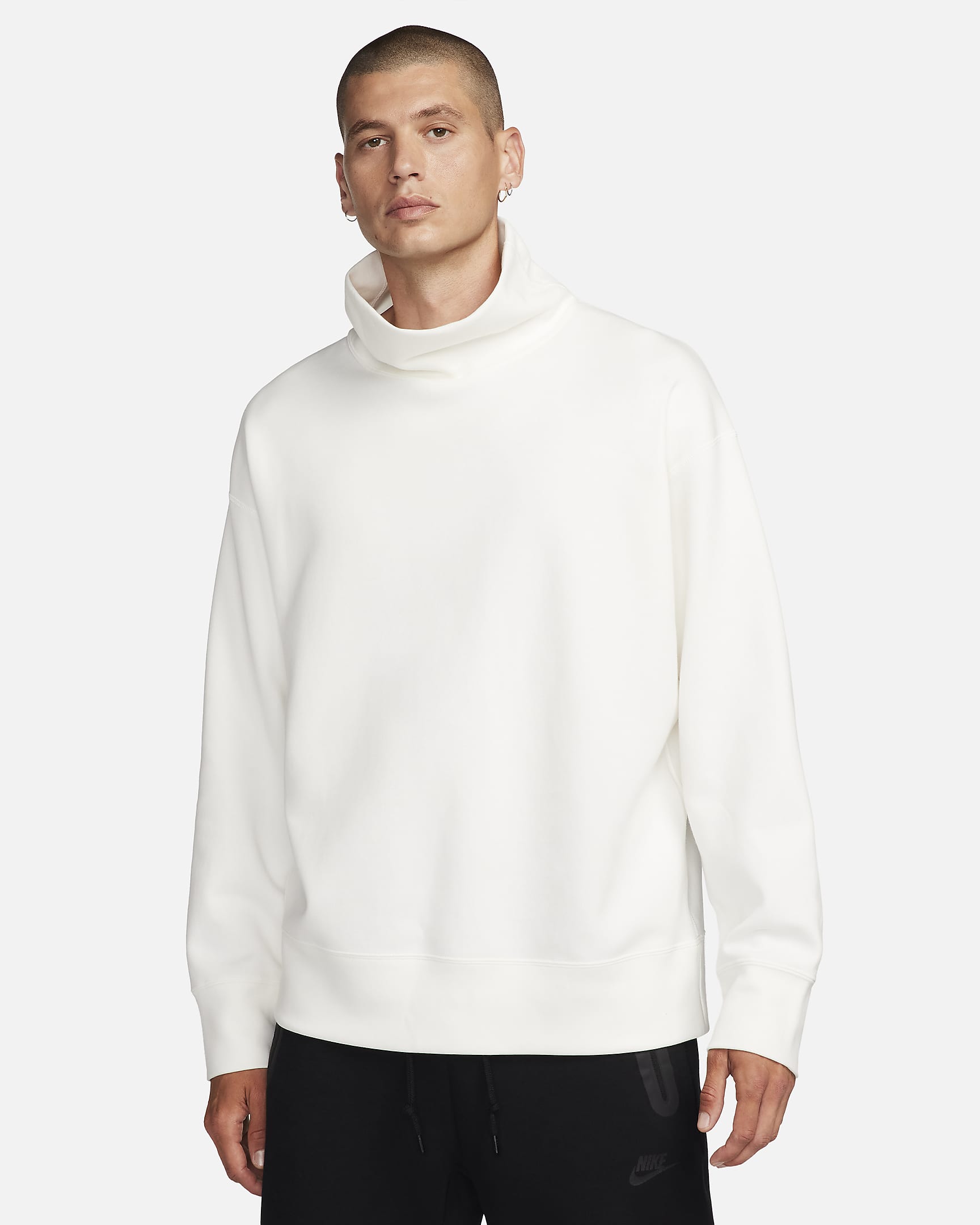 Nike Sportswear Tech Fleece Reimagined Men's Oversized Turtleneck Sweatshirt - Sail