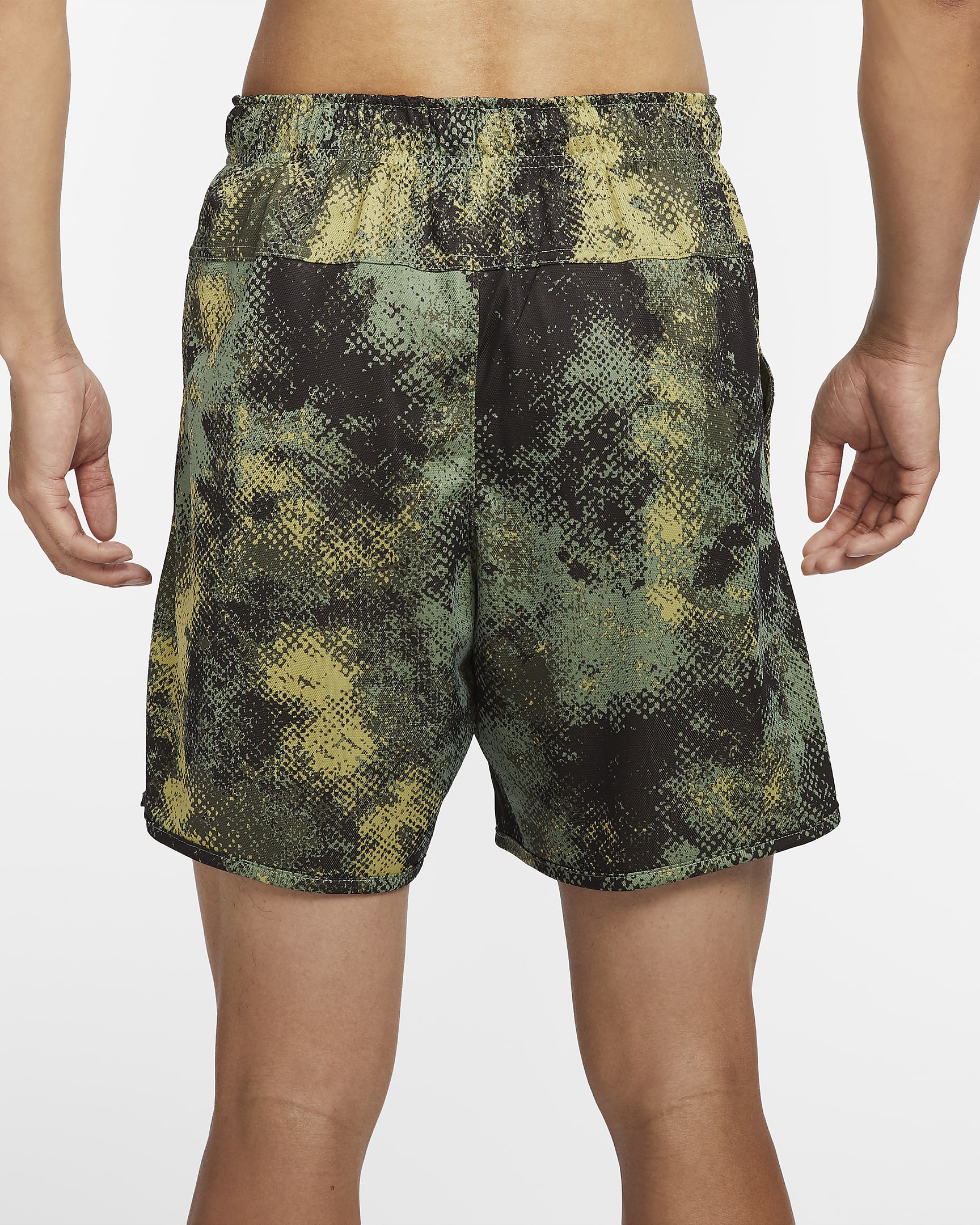 Nike Totality Camo Men's 18cm (approx.) Dri-FIT Unlined Fitness Shorts - Oil Green/Black/Medium Olive/Black