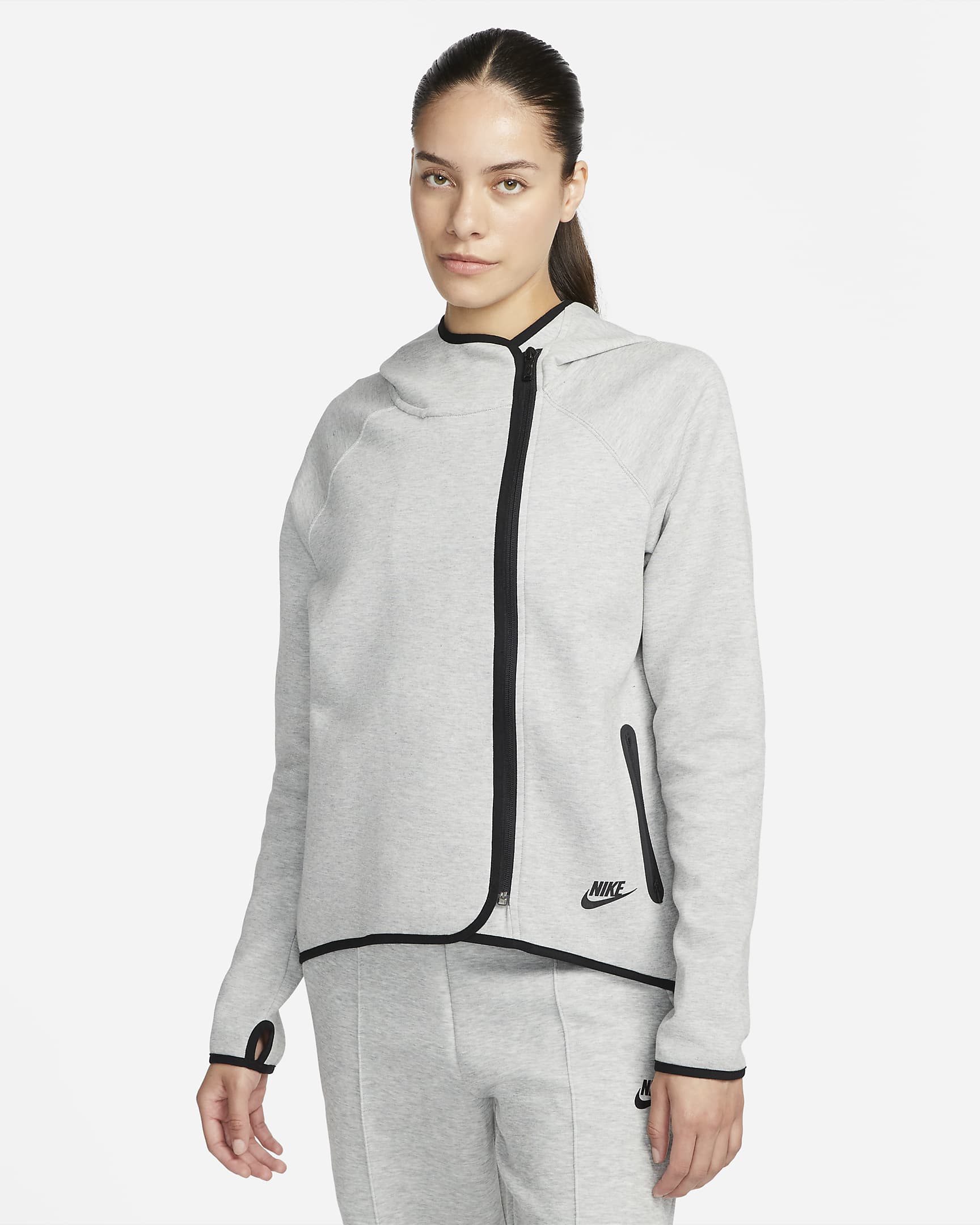 Nike Sportswear Tech Fleece OG Women's Loose Cape - Dark Grey Heather/Black