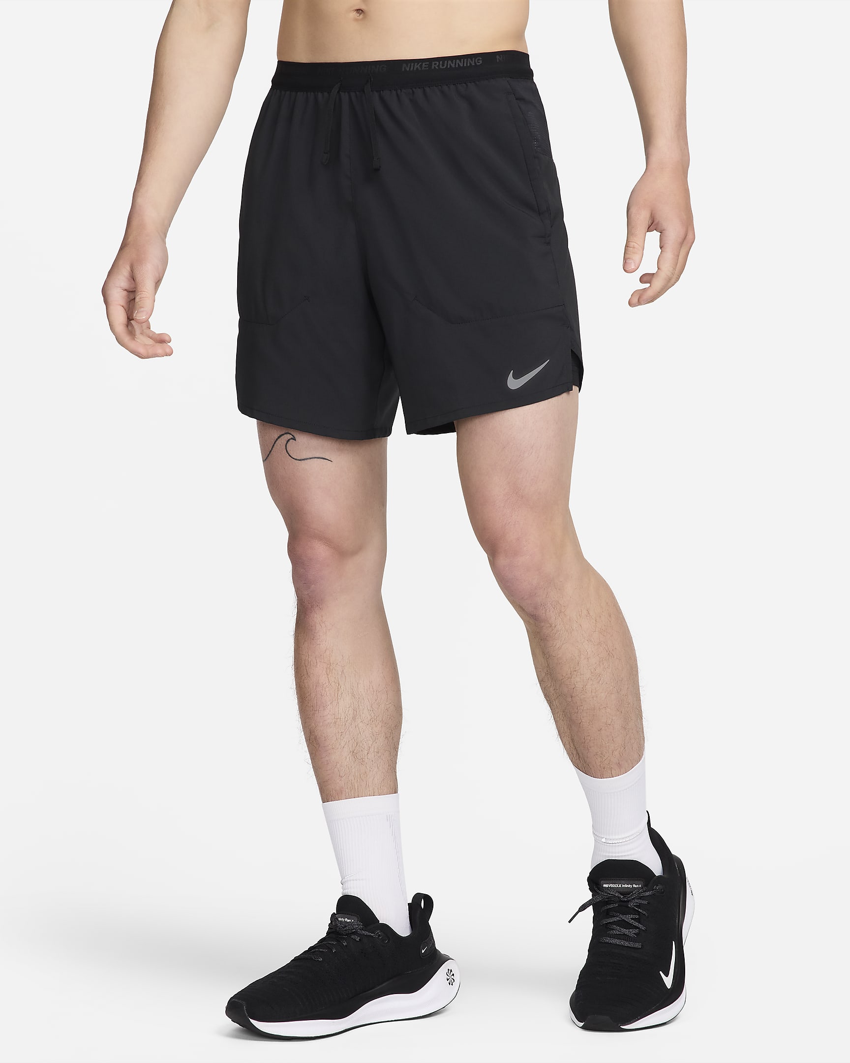 Nike Dri-FIT Stride Men's 18cm (approx.) 2-In-1 Running Shorts - Black/Black/Black