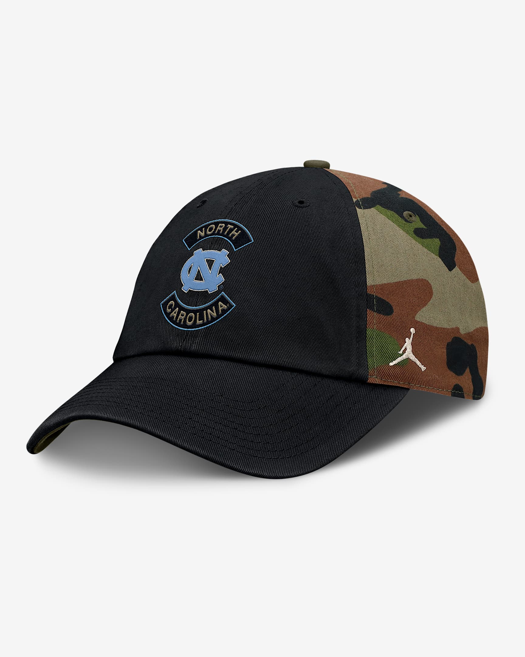North Carolina 2025 Military Appreciation Club Men's Nike College Adjustable Hat - Camo Green