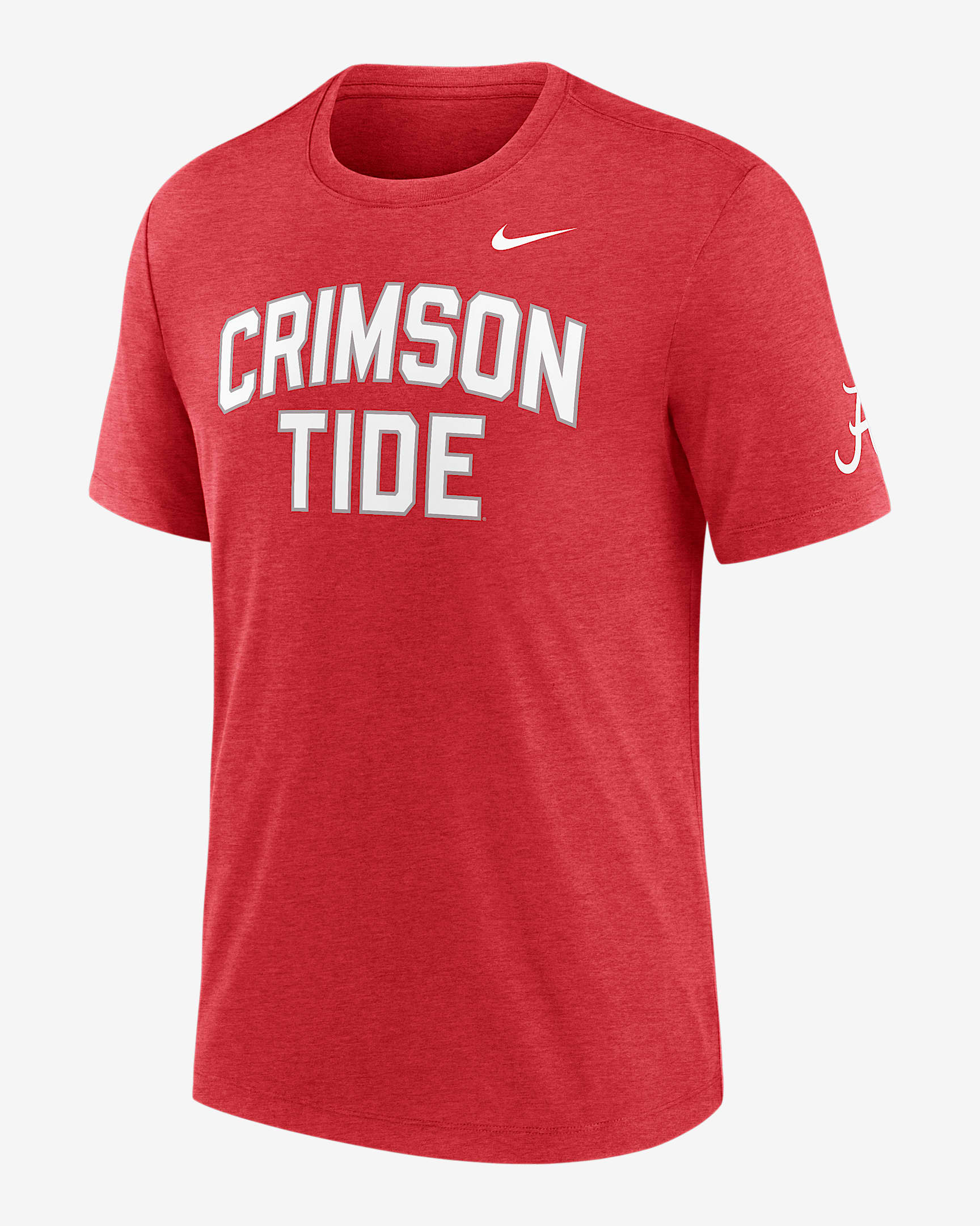 Alabama Campus Collegiate Block Men's Nike College T-Shirt - Red Heather