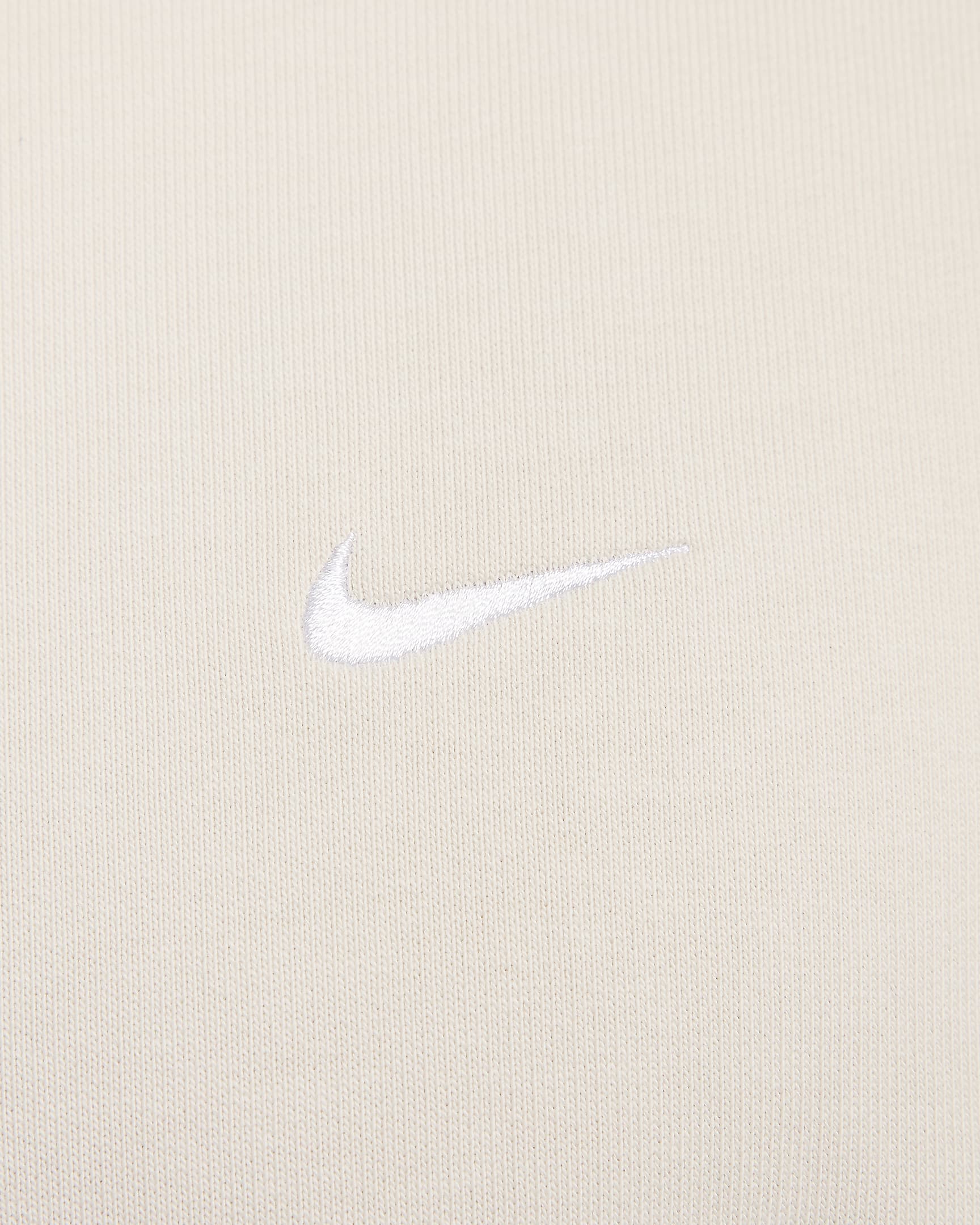 Nike Solo Swoosh Men's French Terry Crew - Light Orewood Brown/White