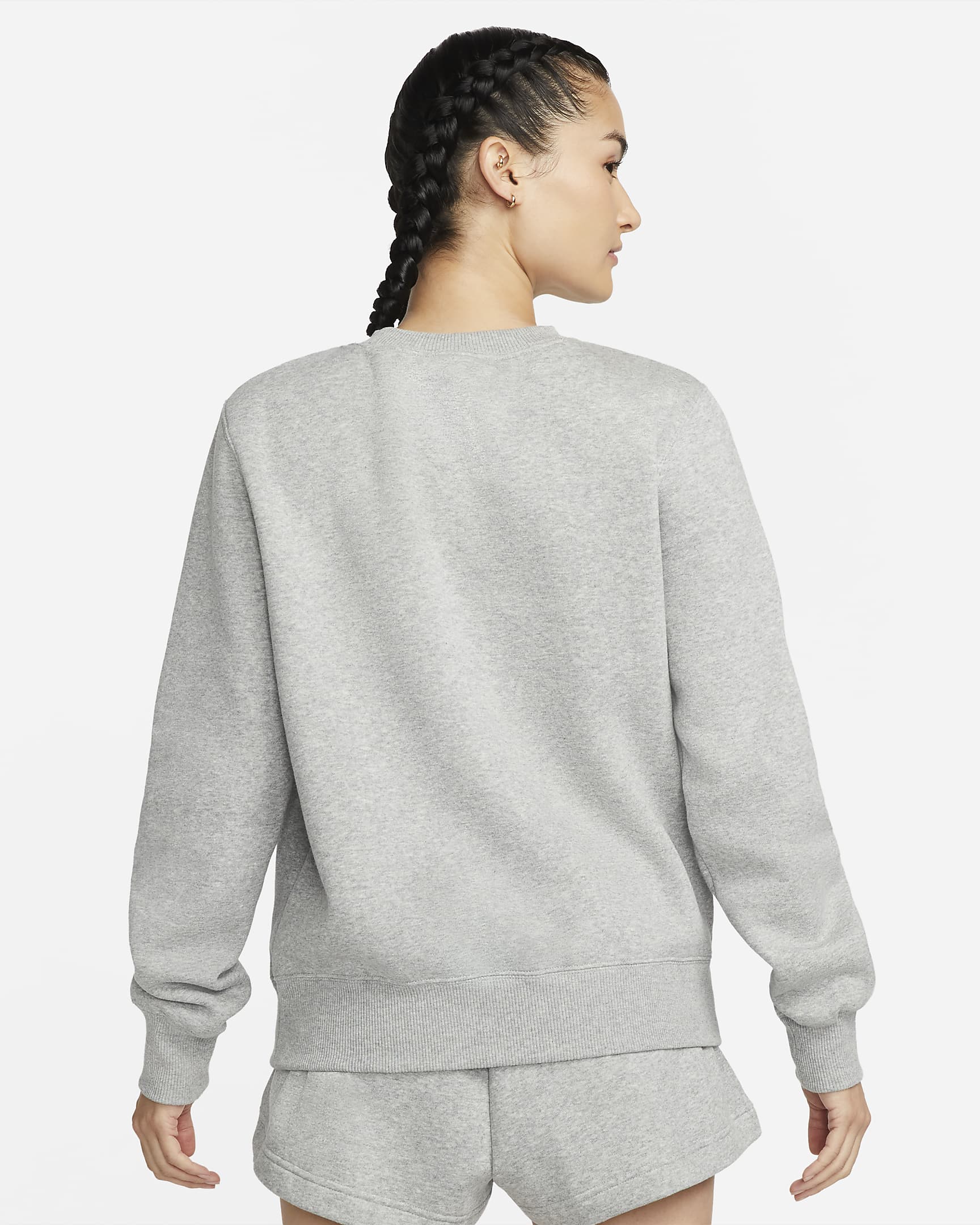 Nike Sportswear Phoenix Fleece Women's Crew-Neck Sweatshirt - Dark Grey Heather/Sail