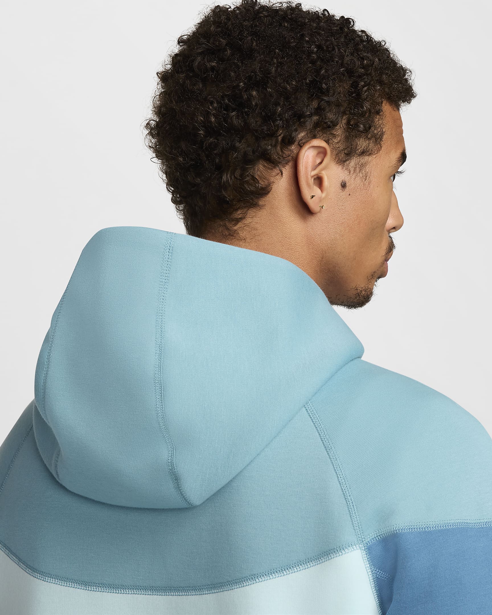 Nike Sportswear Tech Fleece Windrunner Herren-Hoodie mit durchgehendem Reißverschluss - Denim Turquoise/Glacier Blue/Aegean Storm/Schwarz