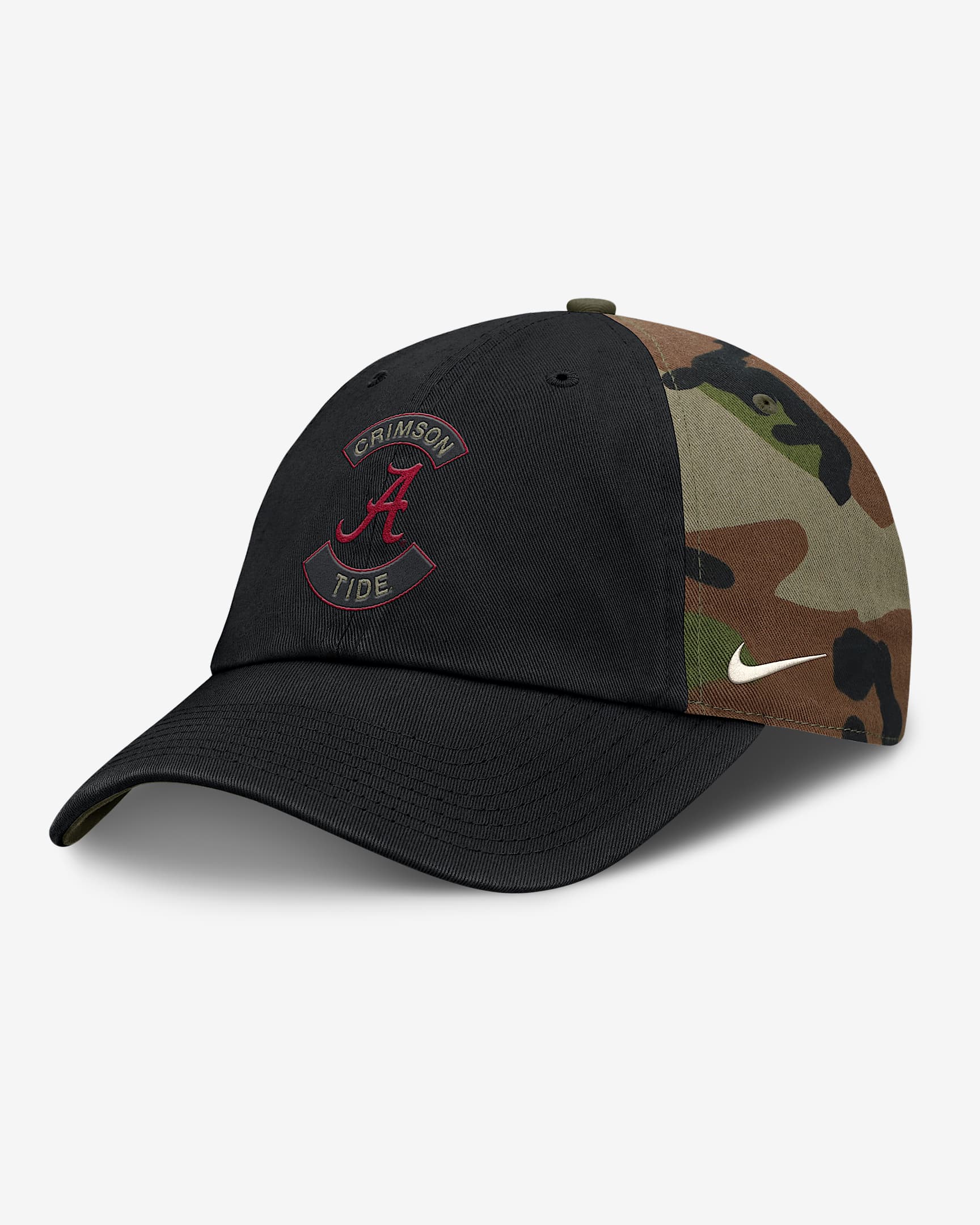 Alabama 2025 Military Appreciation Club Men's Nike College Adjustable Hat - Camo Green