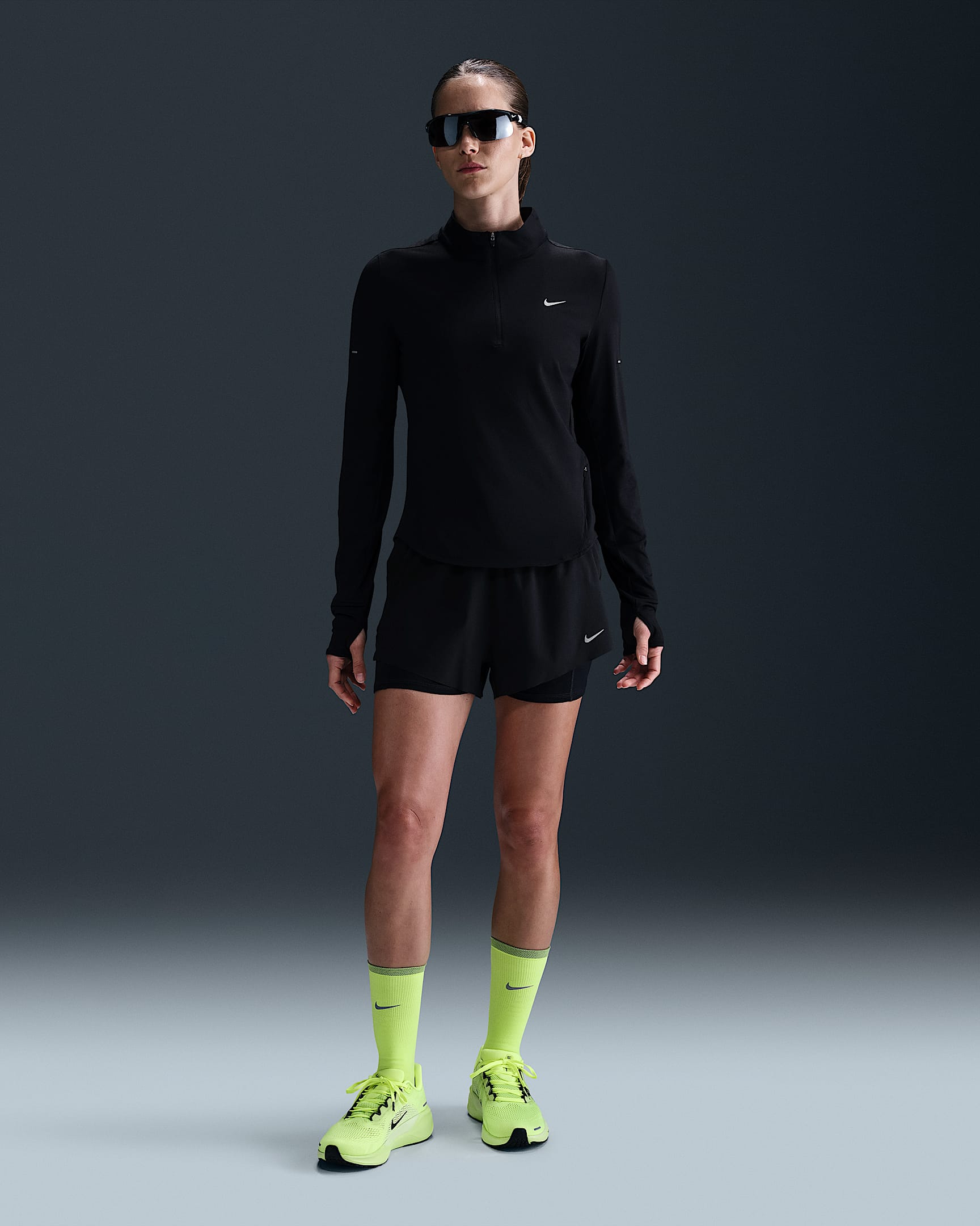 nike zip running top womens