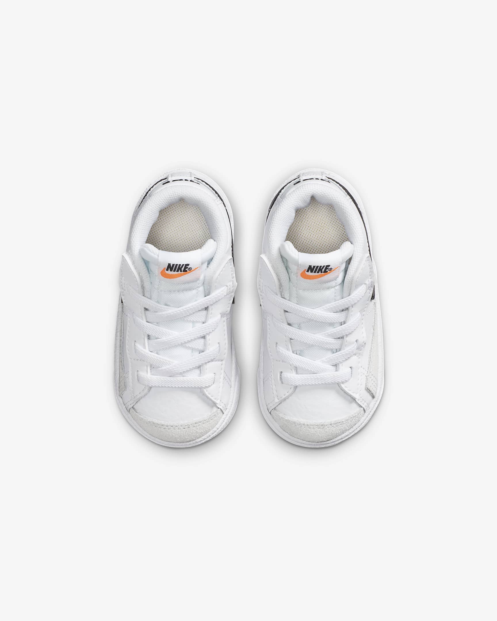 Chaussure Nike Blazer Mid '77 pour Bébé et Petit enfant - Blanc/Total Orange/Noir