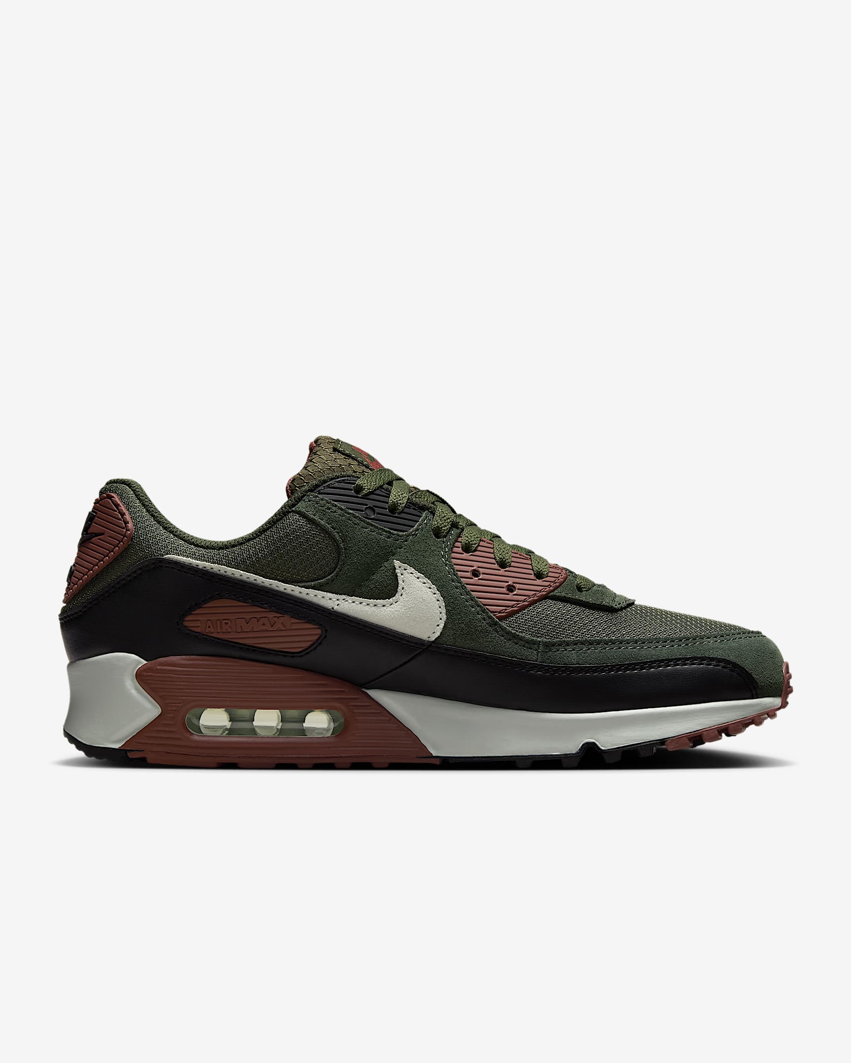 Nike Air Max 90 Men's Shoes - Cargo Khaki/Red Sepia/Sequoia/Light Silver