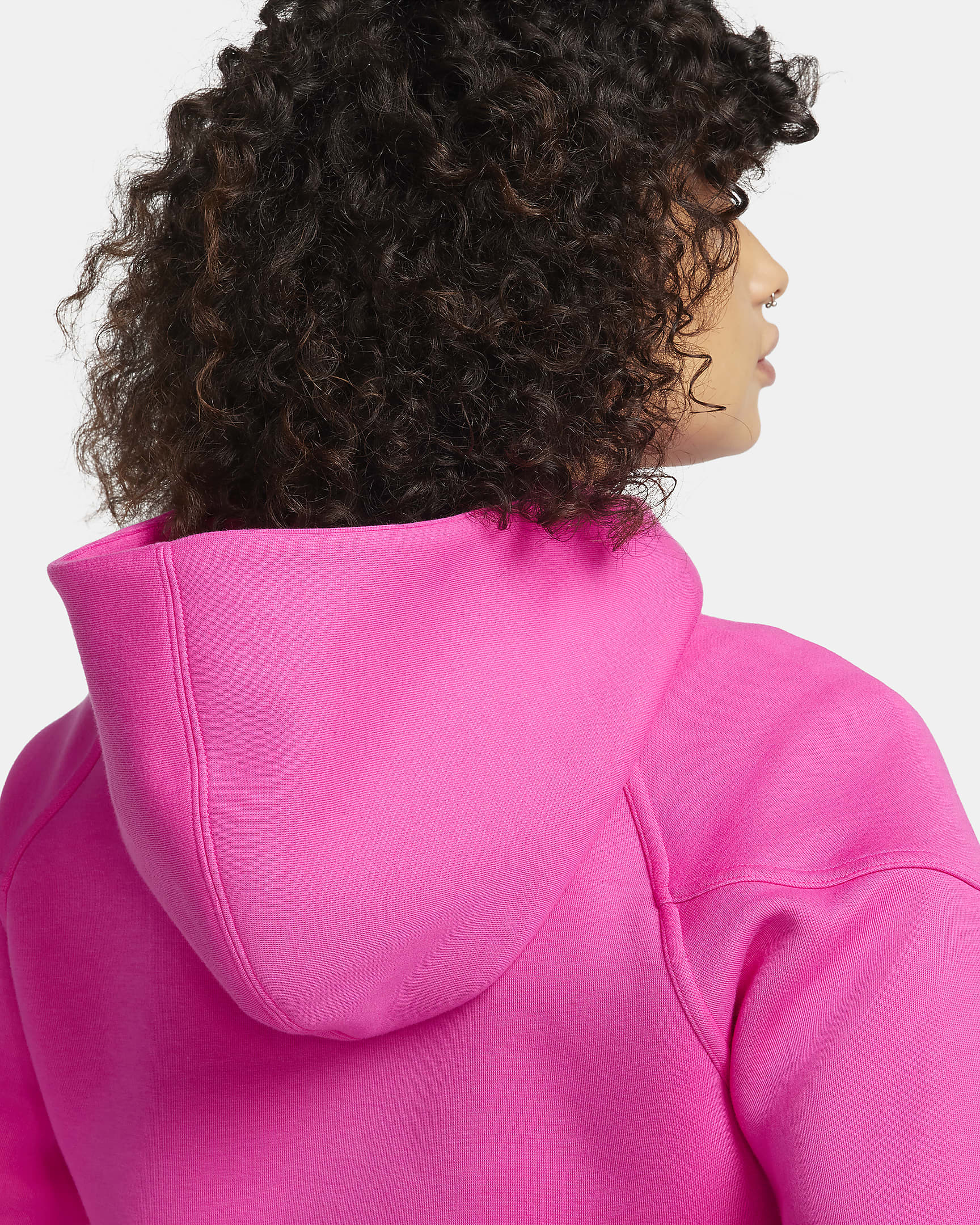 Nike Sportswear Tech Fleece Windrunner–hættetrøje med lynlås til kvinder - Alchemy Pink/sort