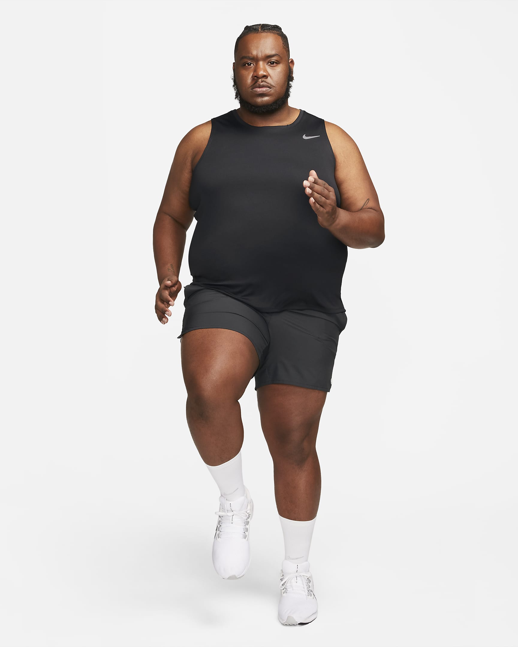 Nike Miler hardlooptanktop met Dri-FIT voor heren - Zwart