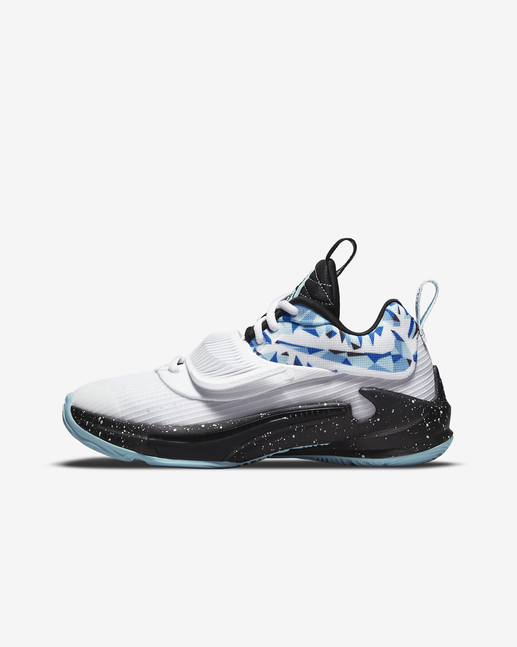 Calzado de básquetbol para niños talla grande Freak 3 - Blanco/Negro/Copa