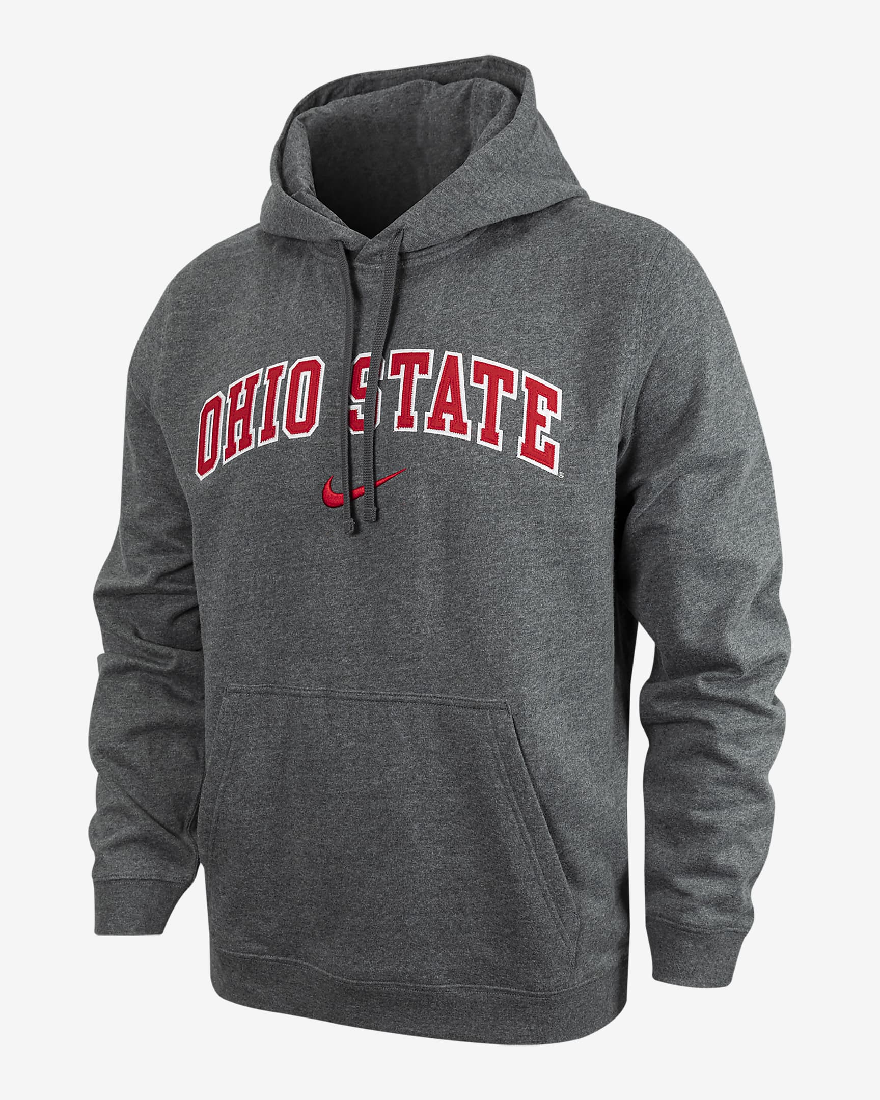 Ohio State Club Fleece Men's Nike College Hoodie - Carbon Heather