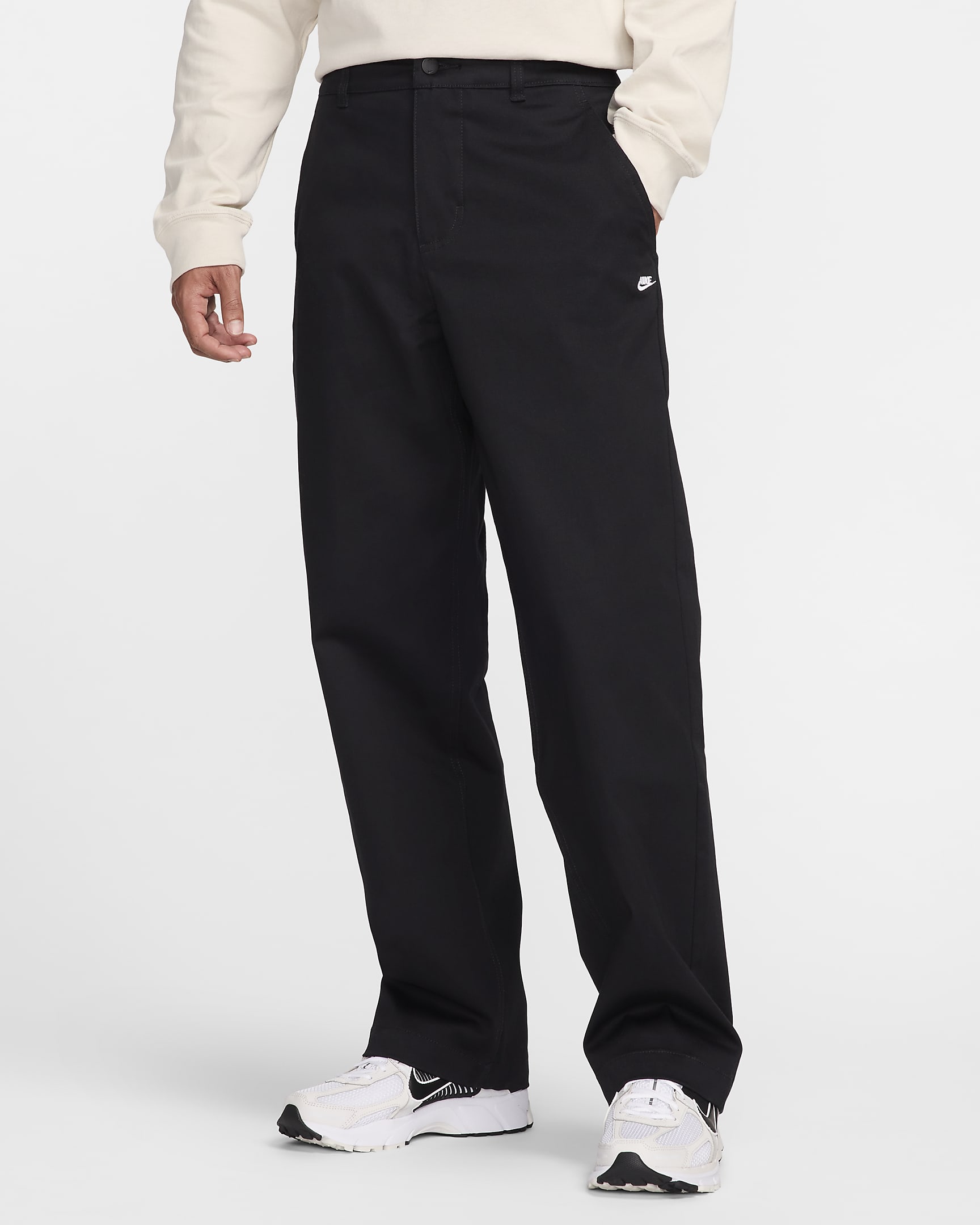 Nike Life Men's El Chino Trousers - Black/White