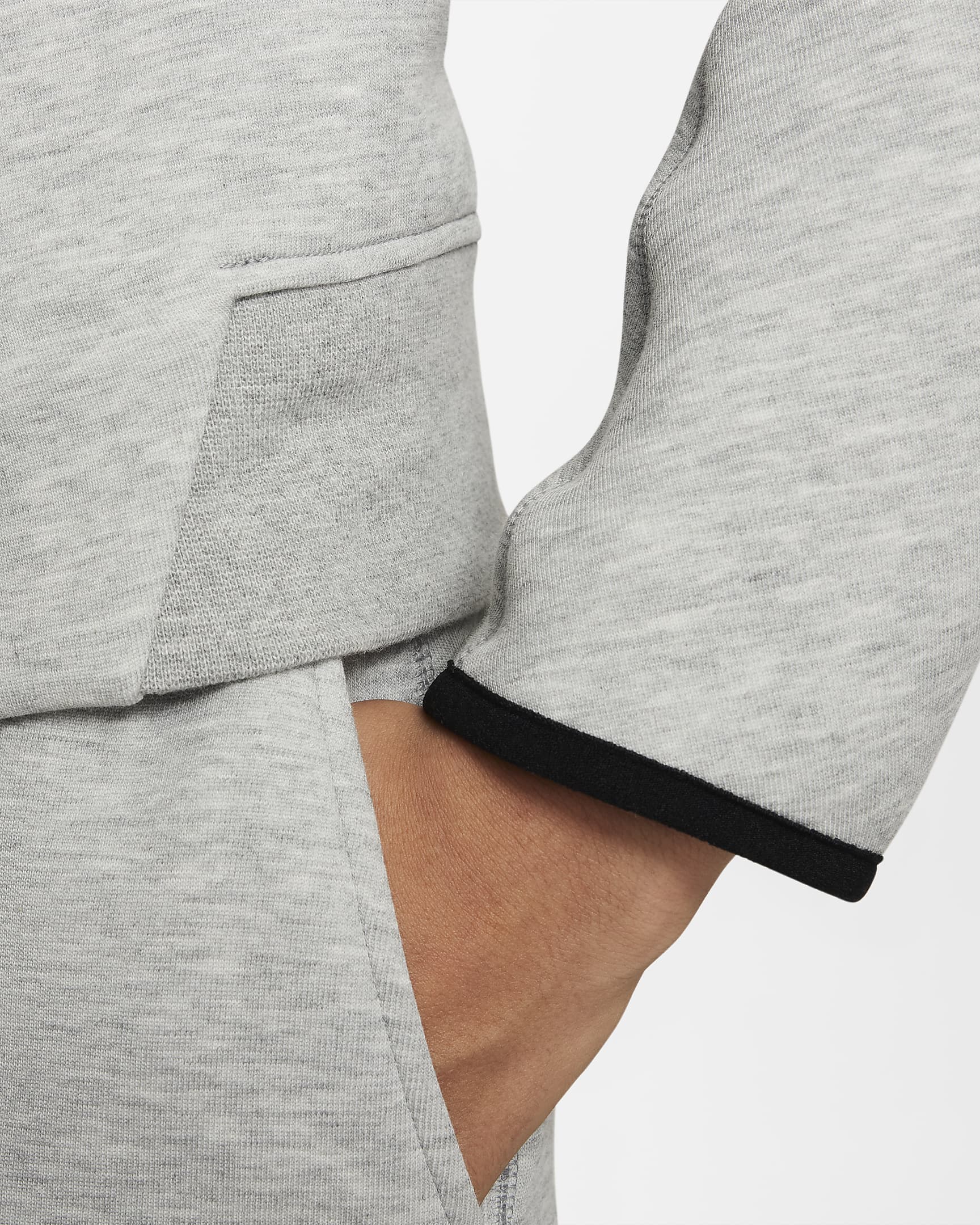 Nike Sportswear Tech Fleece Sweatshirt für ältere Kinder (Jungen) - Dark Grey Heather/Schwarz/Schwarz
