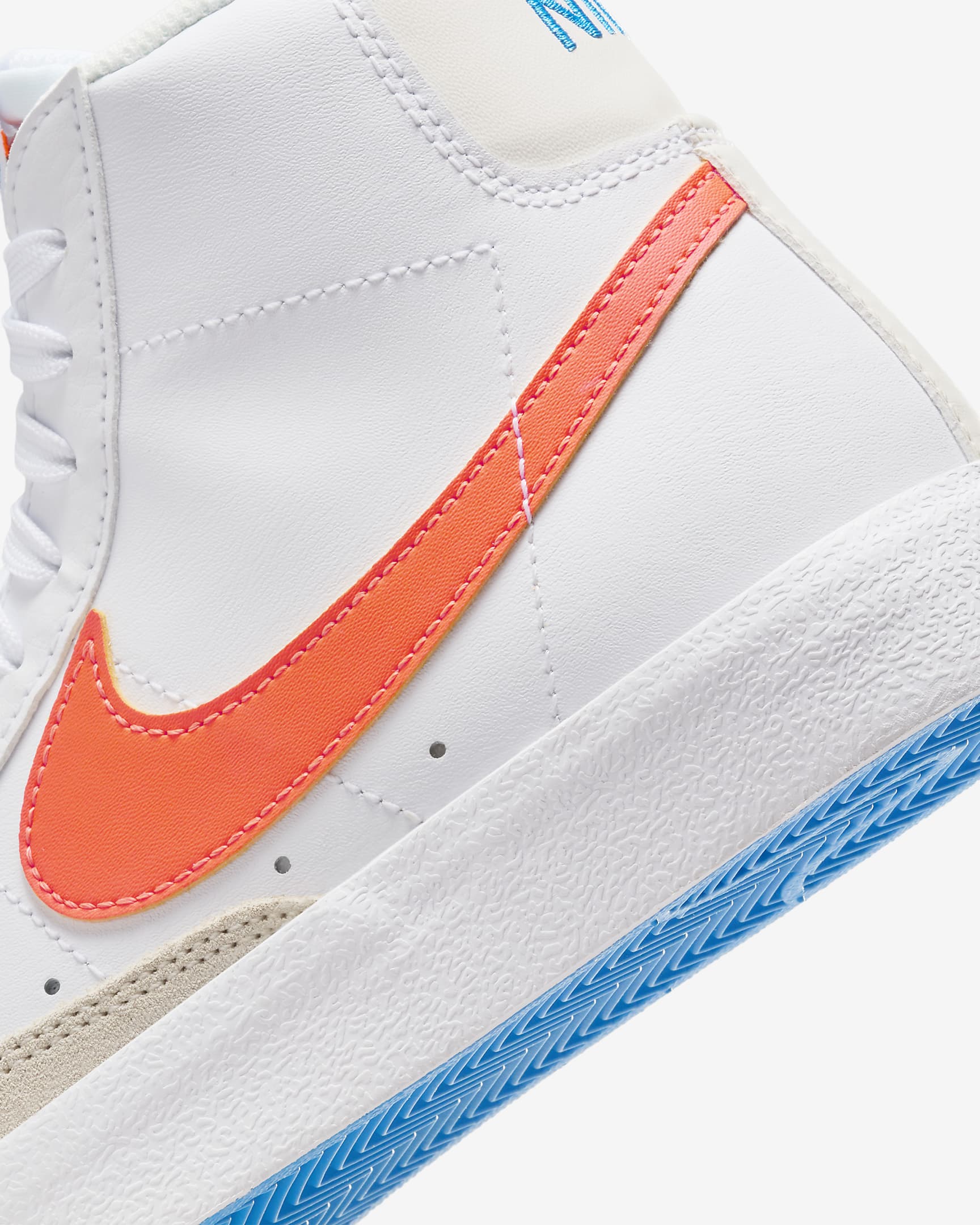 Nike Blazer Mid '77 Zapatillas - Niño/a - Blanco/Photo Blue/Phantom/Total Orange