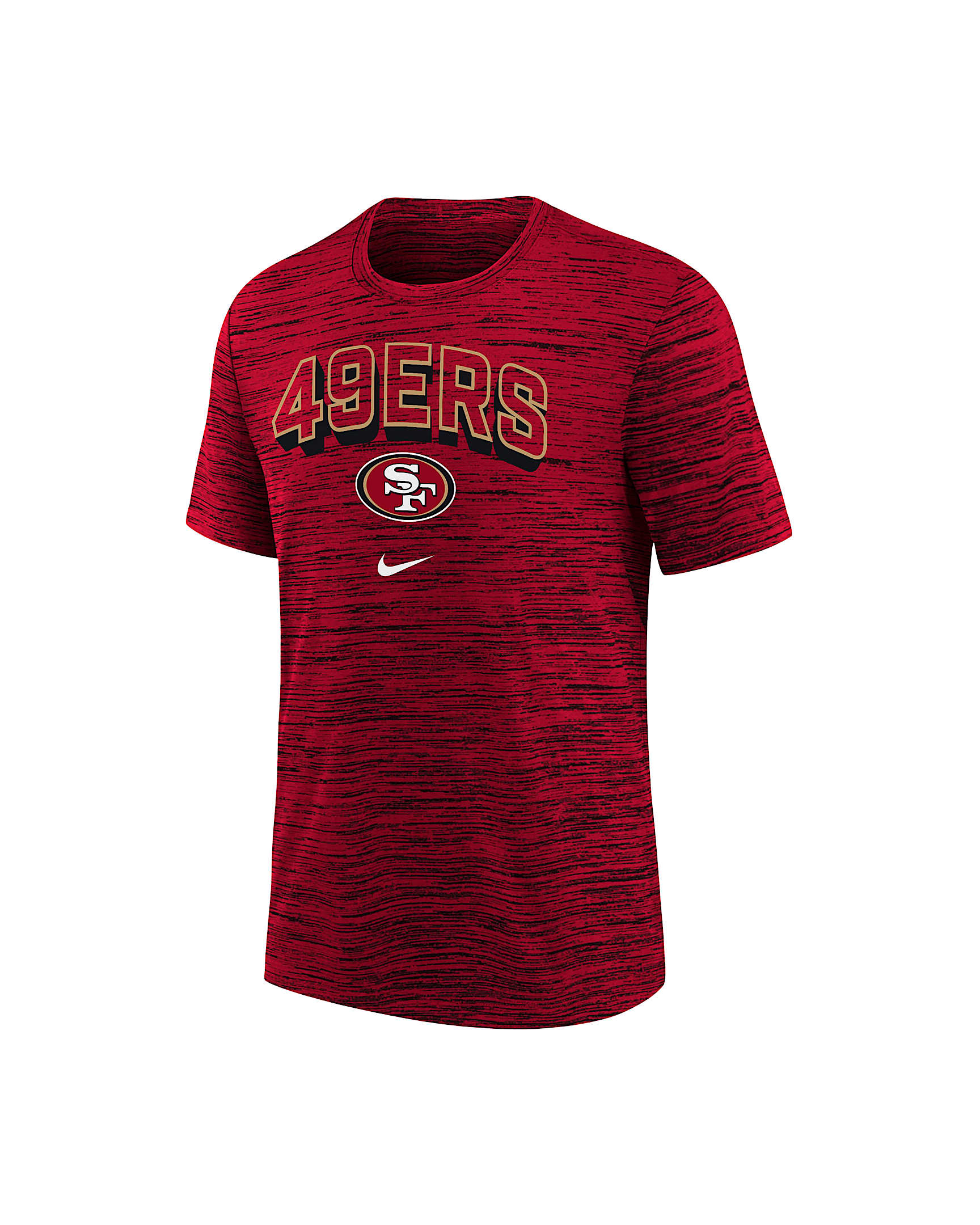 San Francisco 49ers Sideline Velocity Big Kids’ Nike Dri-FIT NFL T-Shirt - Red