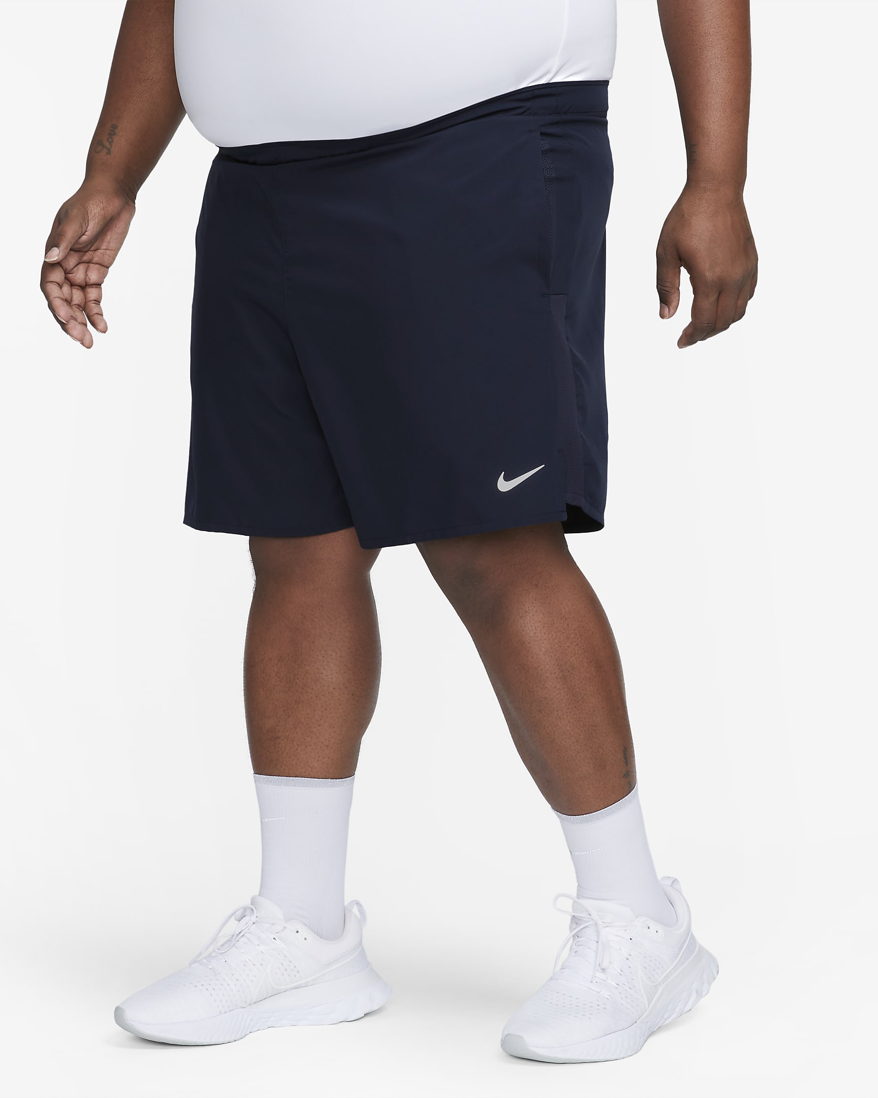 Short de running 2-en-1 18 cm Dri-FIT Nike Challenger pour homme - Obsidian/Obsidian/Noir