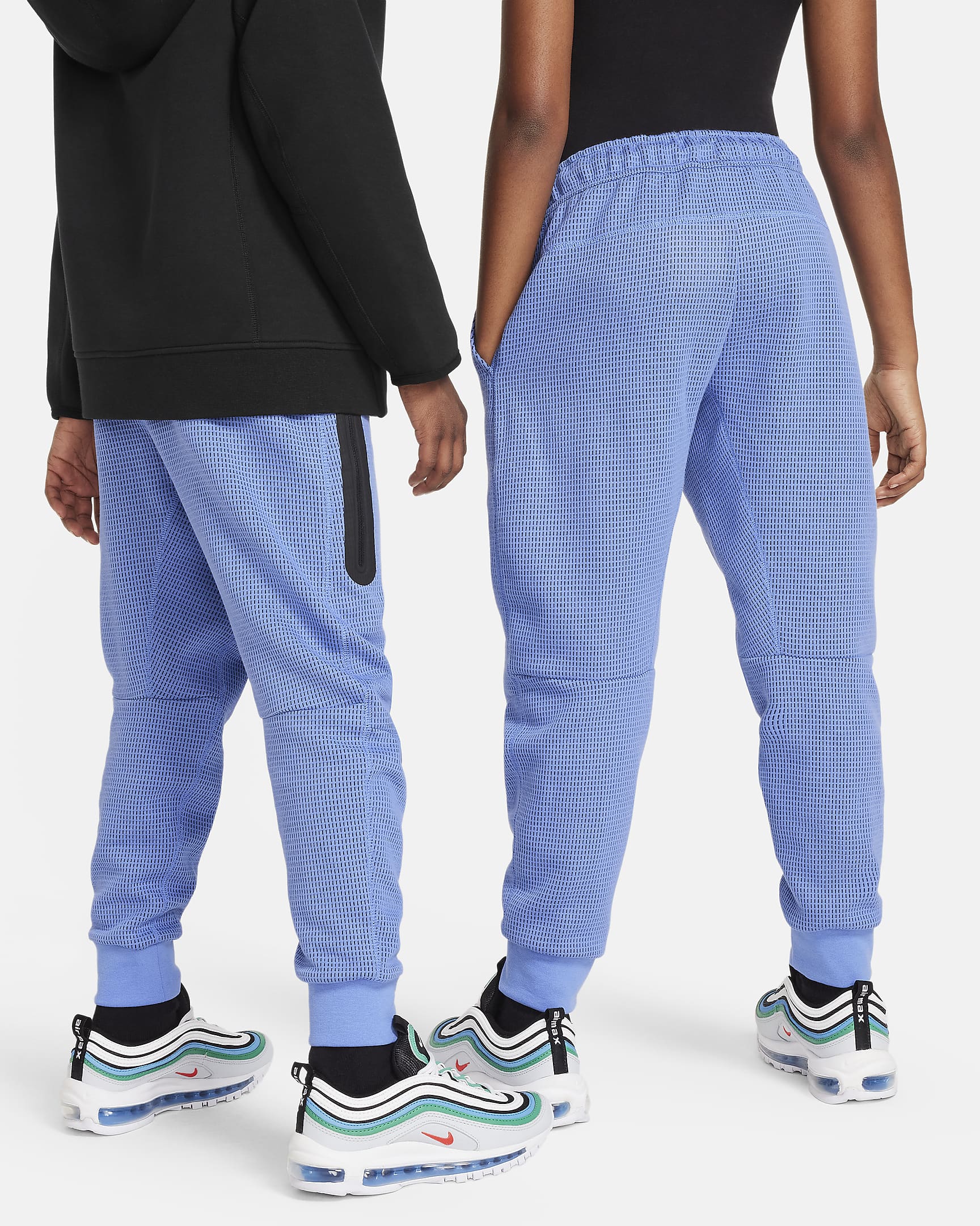 Pantalon d'hiver Nike Sportswear Tech Fleece pour garçon plus âgé - Polar/Midnight Navy/Noir