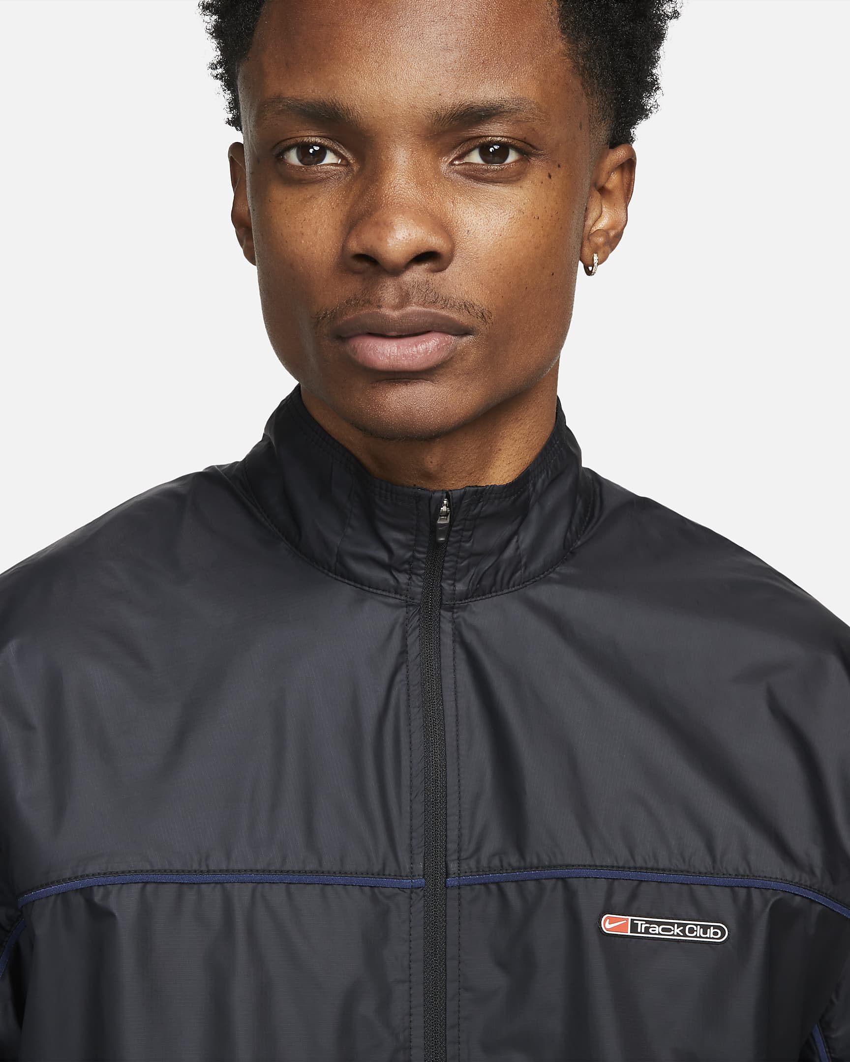 Nike Track Club Men's Storm-FIT Running Jacket - Black/Midnight Navy/Summit White