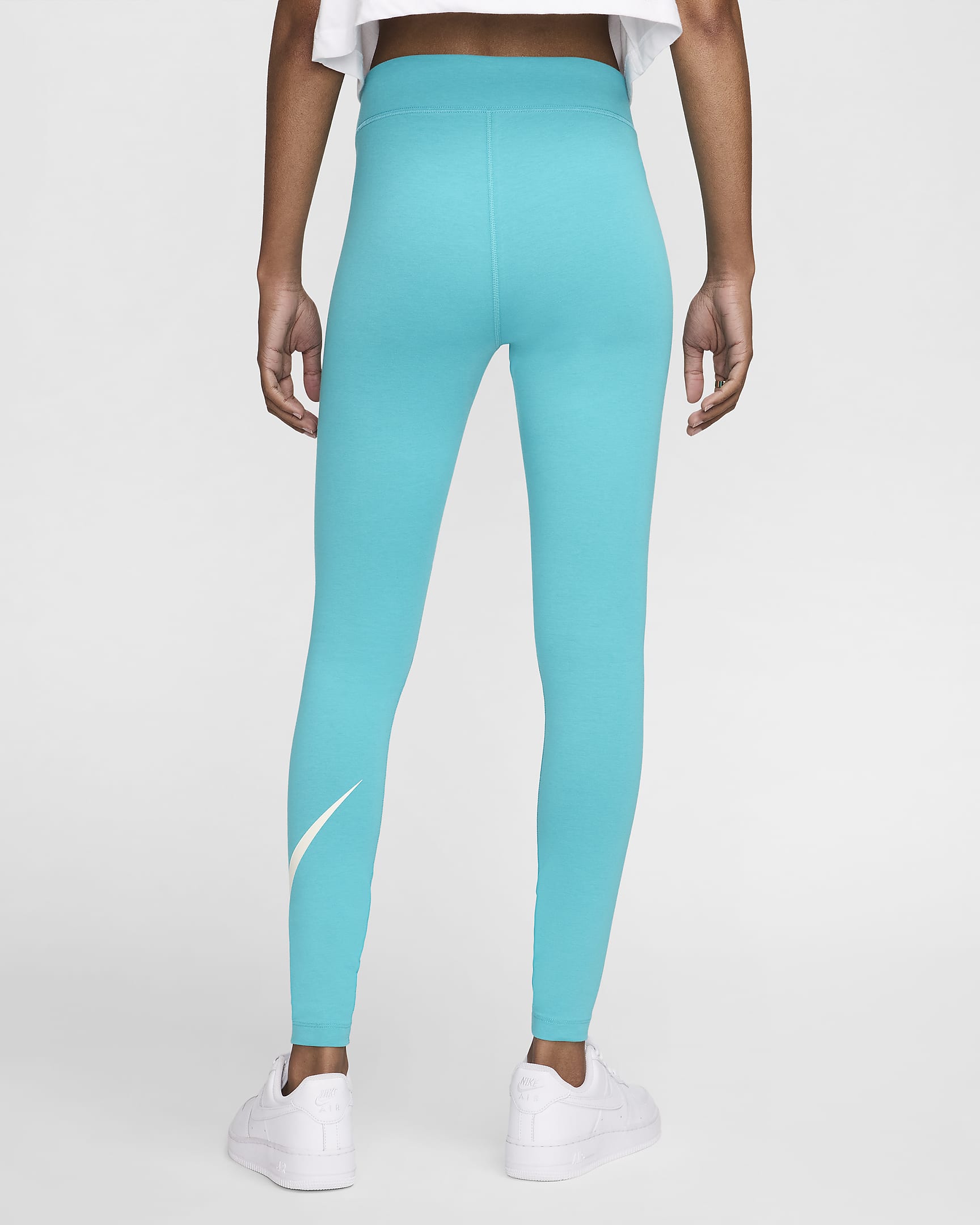 Leggings de cintura alta con gráficos para mujer Nike Sportswear Classics - Cactus empolvado/Vela