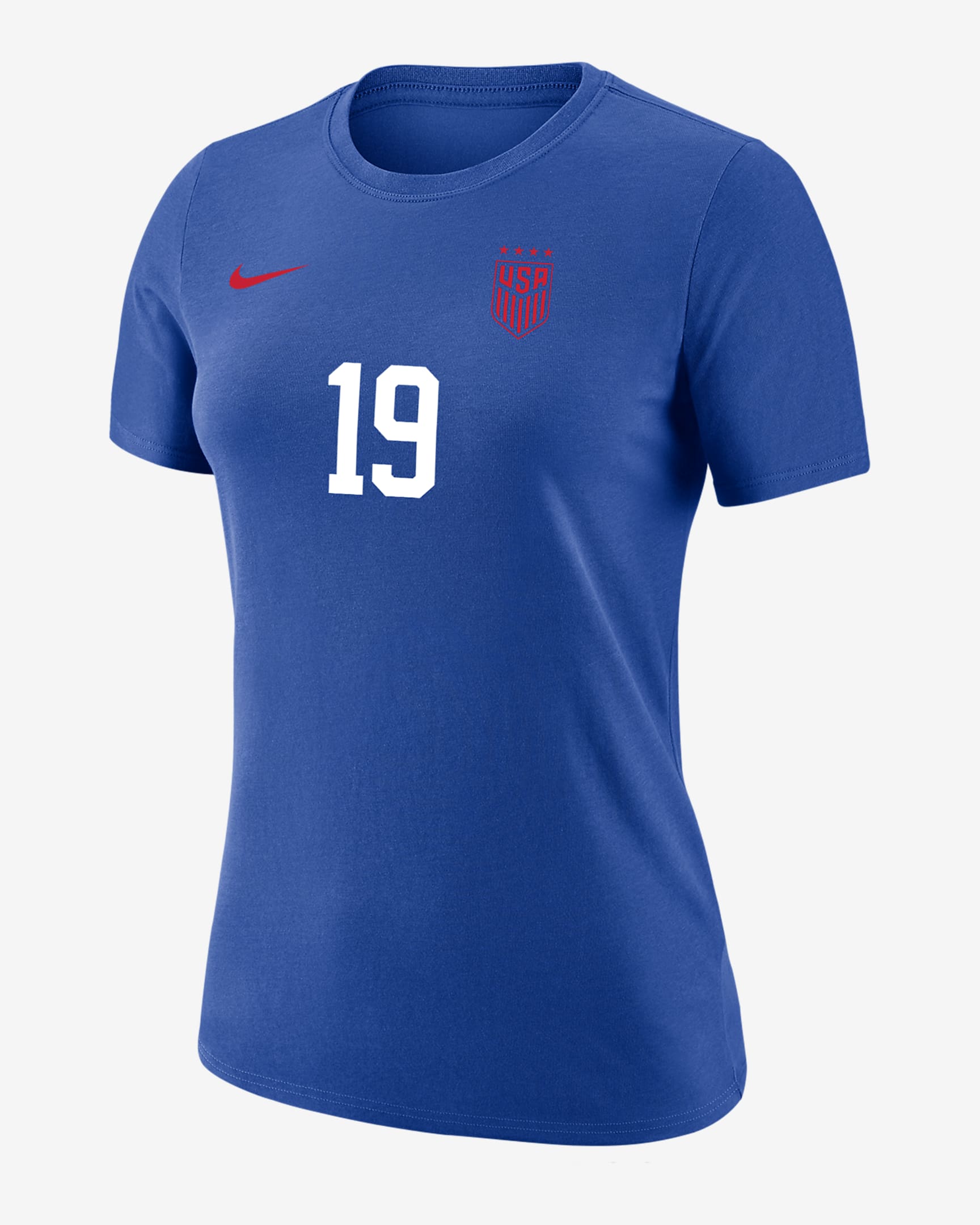 Playera de fútbol Nike para mujer Crystal Dunn USWNT - Royal juego