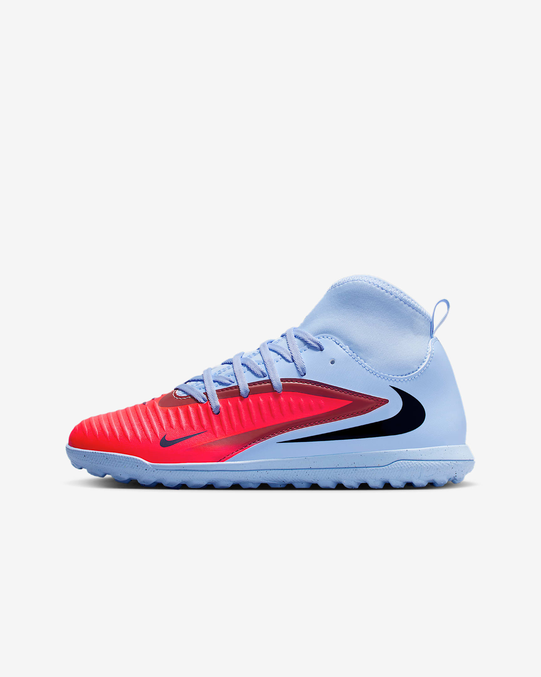 Buty piłkarskie na nawierzchnię typu turf dla dużych dzieci Nike Jr. Phantom 6 High Club - Royal Tint/Bright Crimson