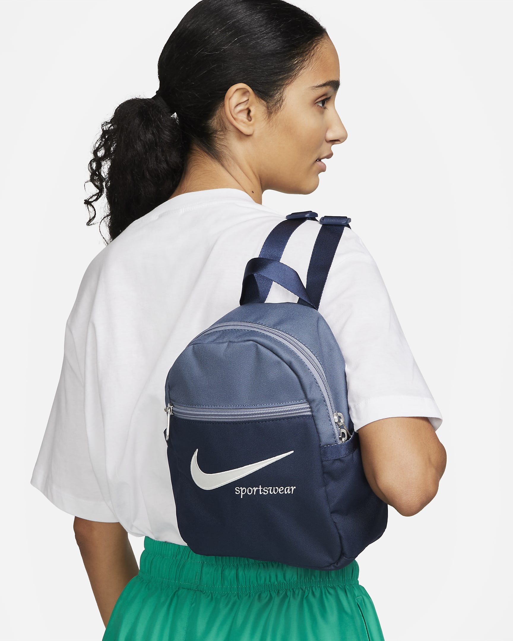 Nike Sportswear Futura 365 Mini Backpack (6L) - Midnight Navy/Diffused Blue/Sail