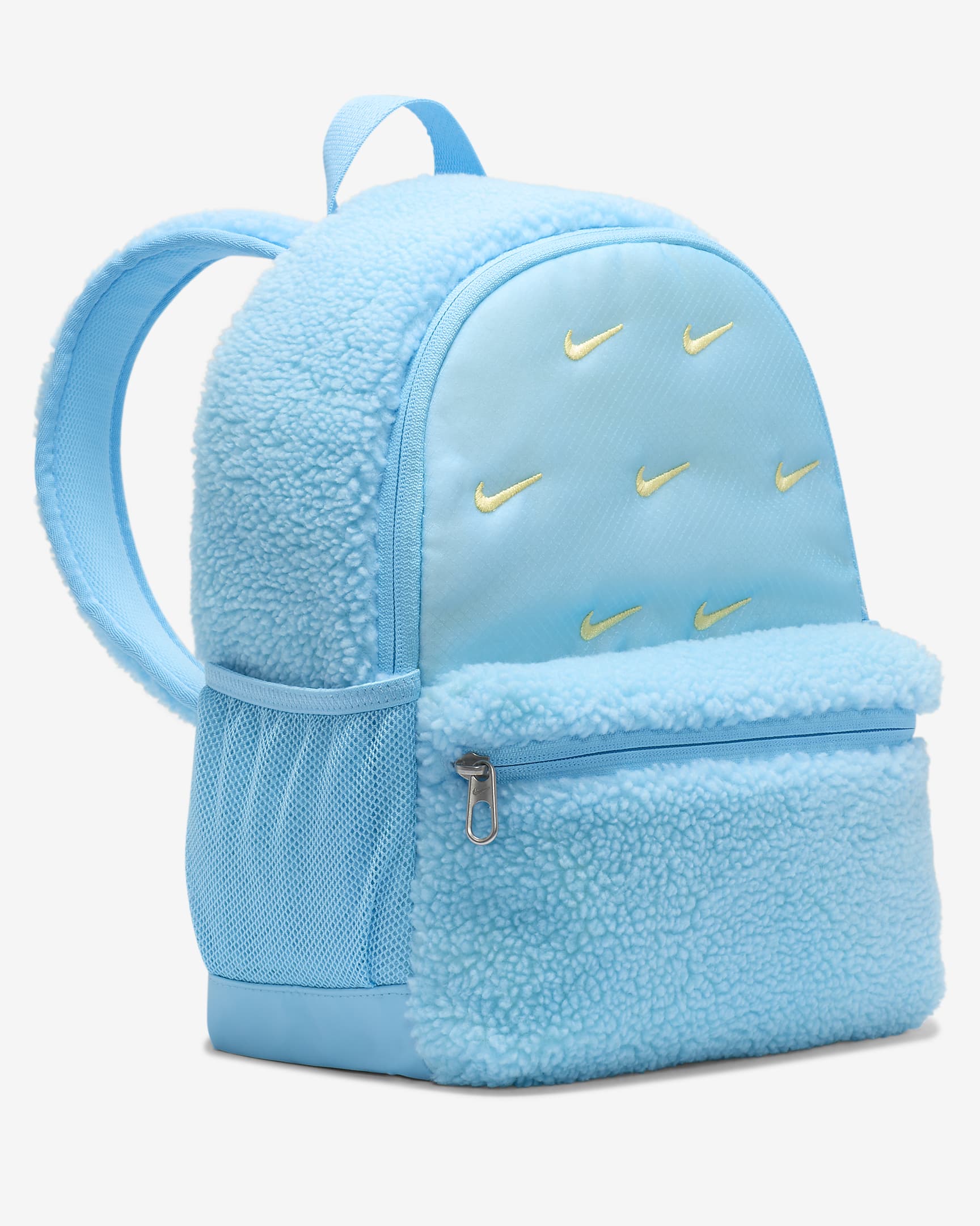 Nike Brasilia JDI Kids' Mini Backpack (11L) - Aquarius Blue/Aquarius Blue/Light Laser Orange