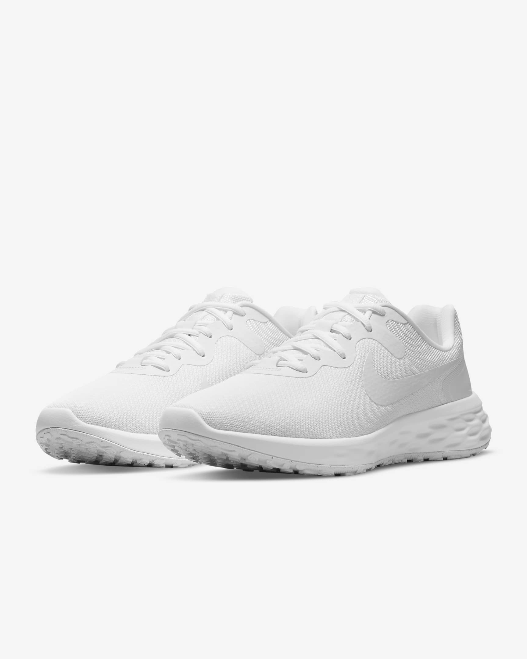 Nike Revolution 6 Men's Road Running Shoes - White/White/White