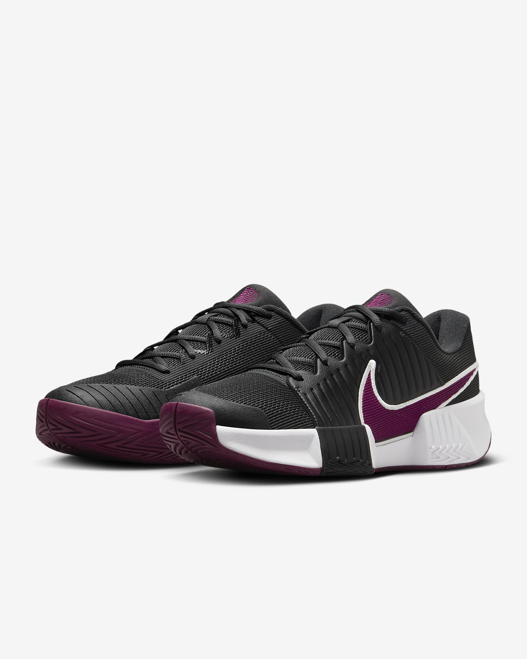 Nike GP Challenge Pro Men's Hard Court Tennis Shoes - Dark Smoke Grey/Black/Photon Dust/Sangria