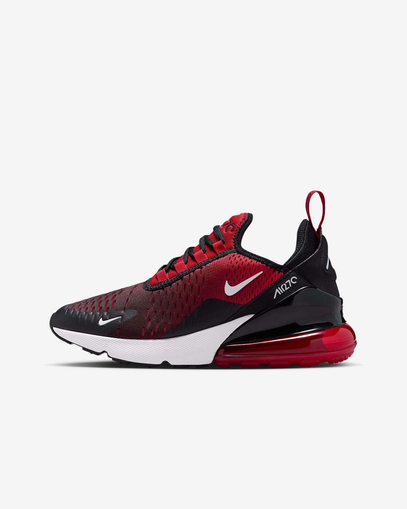 Tenis para niños grandes Nike Air Max 270 - Rojo gimnasio/Negro/Blanco