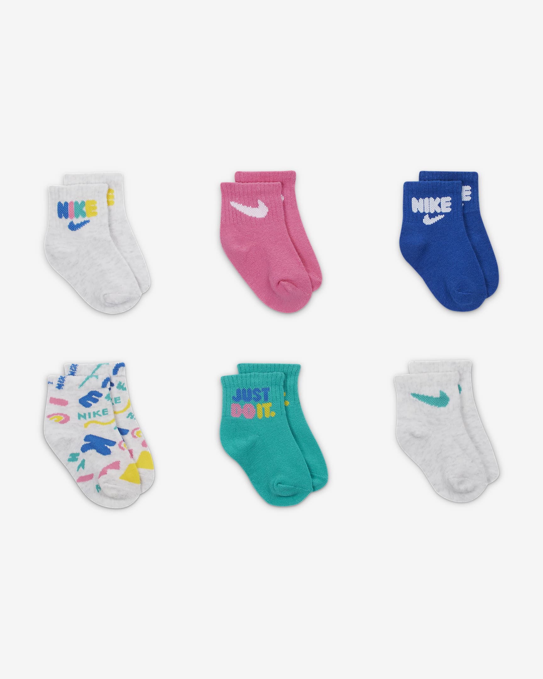 Nike Primary Play Socks (6 Pairs) Baby Socks. Nike.com