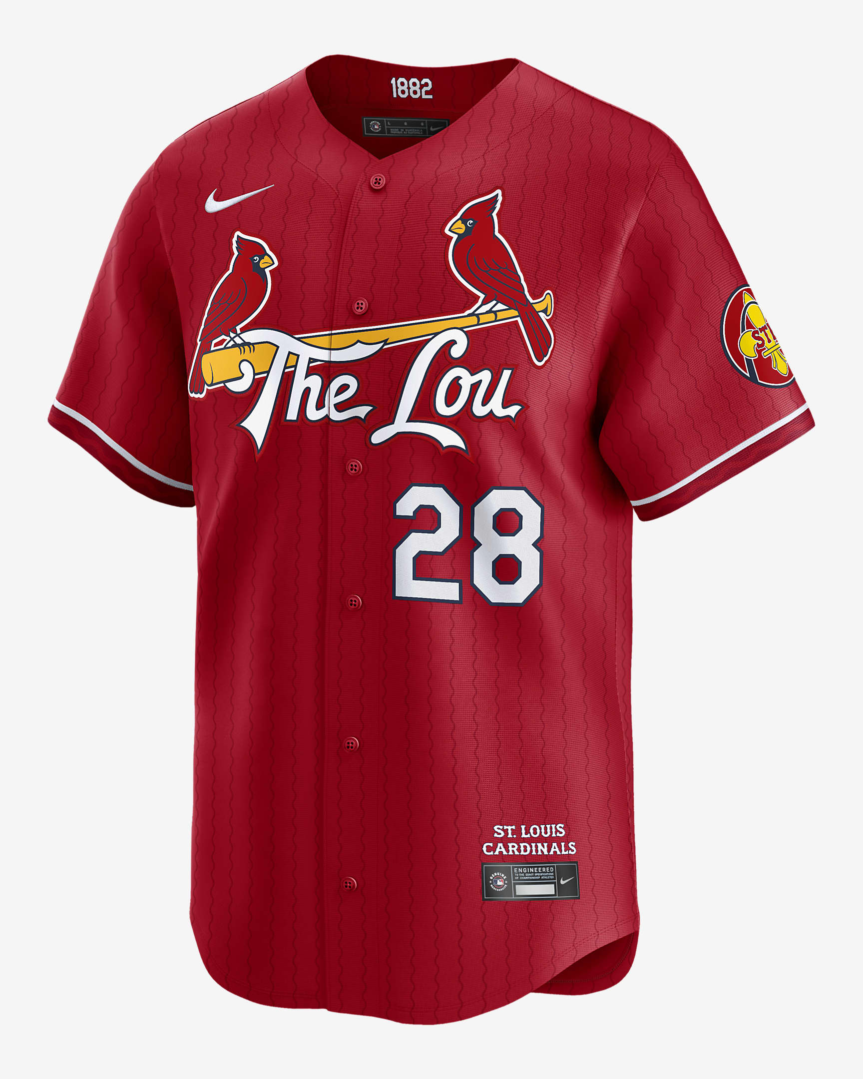 Jersey Nike Dri-FIT ADV de la MLB Limited para hombre Nolan Arenado St. Louis Cardinals City Connect - Rojo