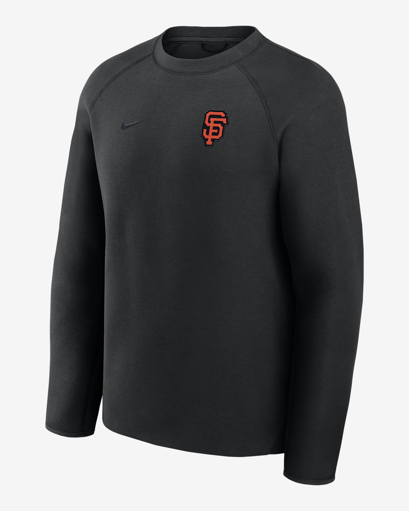 San Francisco Giants Tech Fleece Men's Nike MLB Pullover Crew - Black