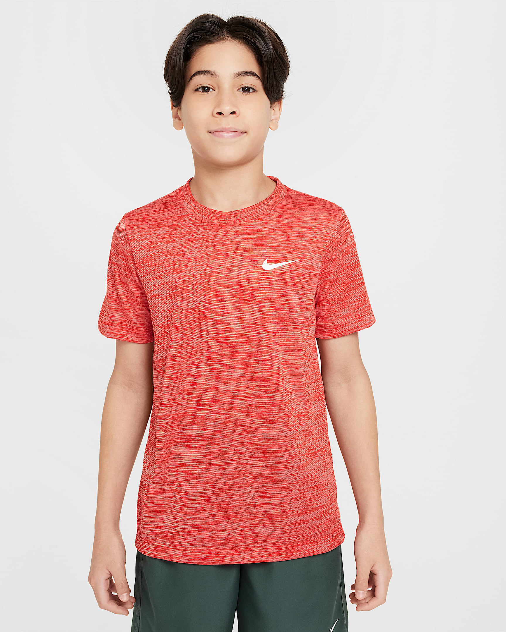 Nike Legend Big Kids' Dri-FIT Training T-Shirt - University Red/Pure/Heather