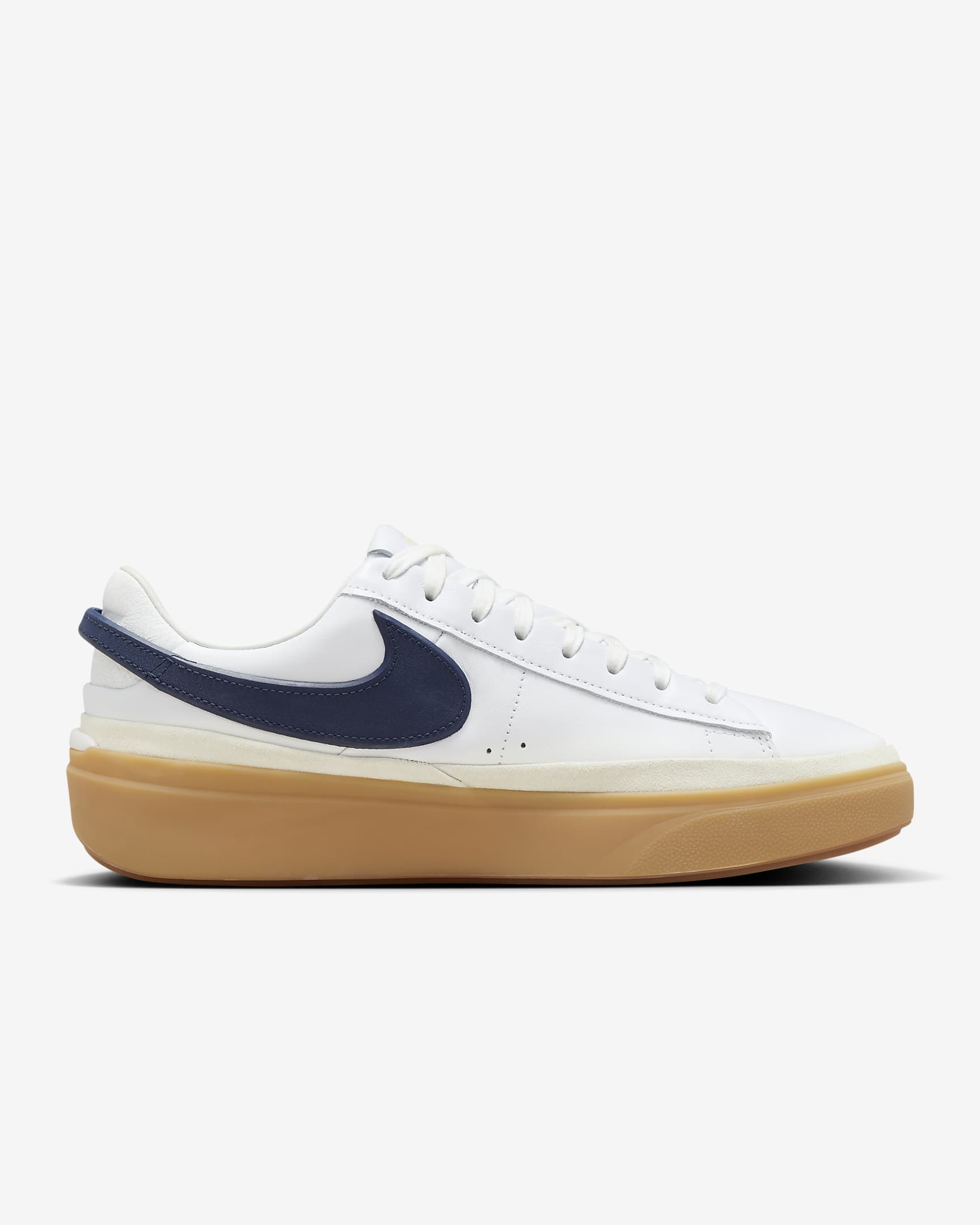 Nike Blazer Phantom Low Men's Shoes - White/Summit White/Gum Yellow/Midnight Navy