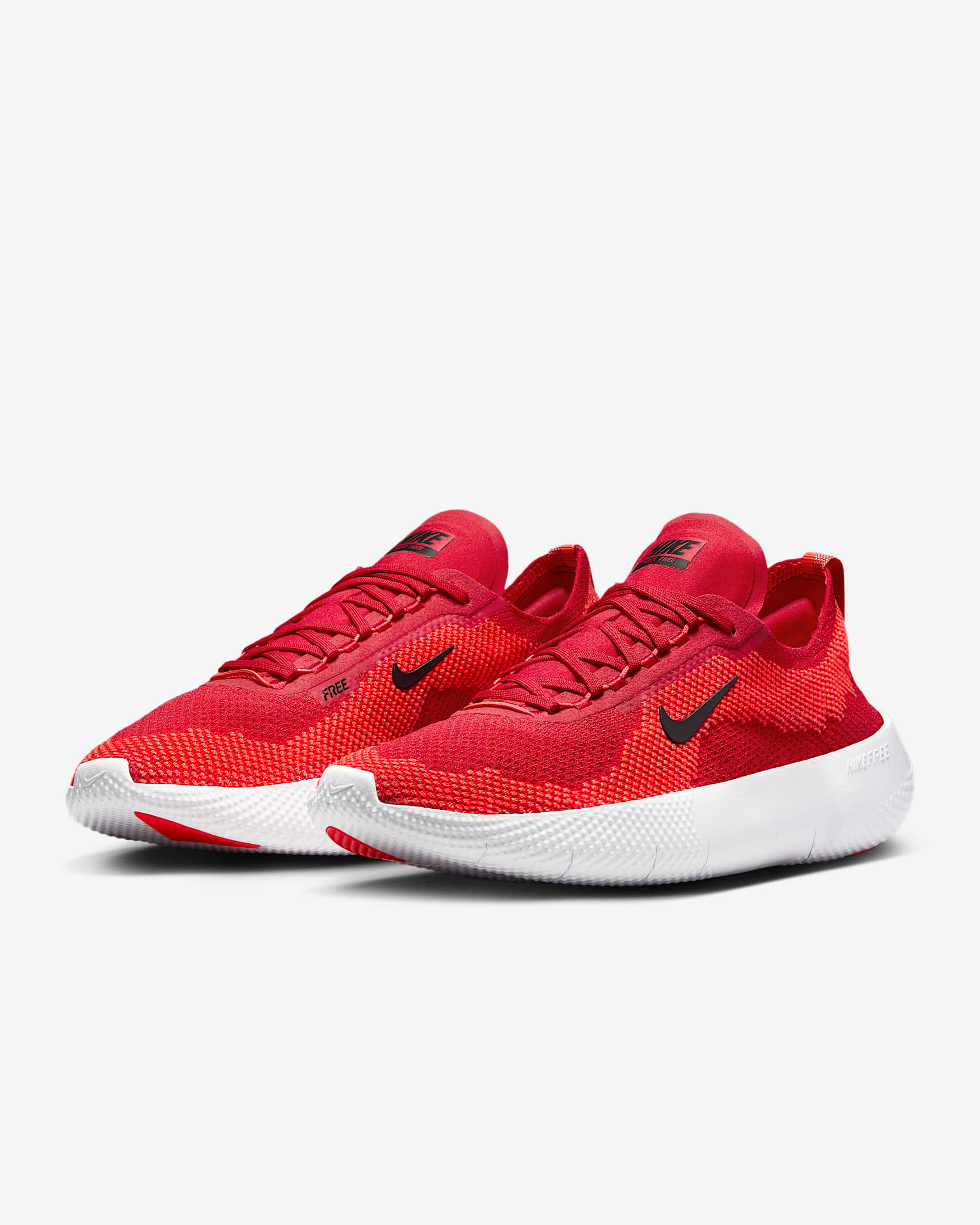 Nike Free 2025 Men's Road Running Shoes - University Red/Bright Crimson/Black