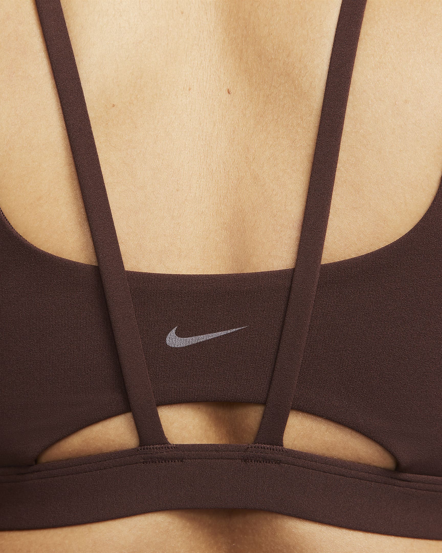 Nike Zenvy Strappy Women's Light-Support Padded Sports Bra - Earth/White