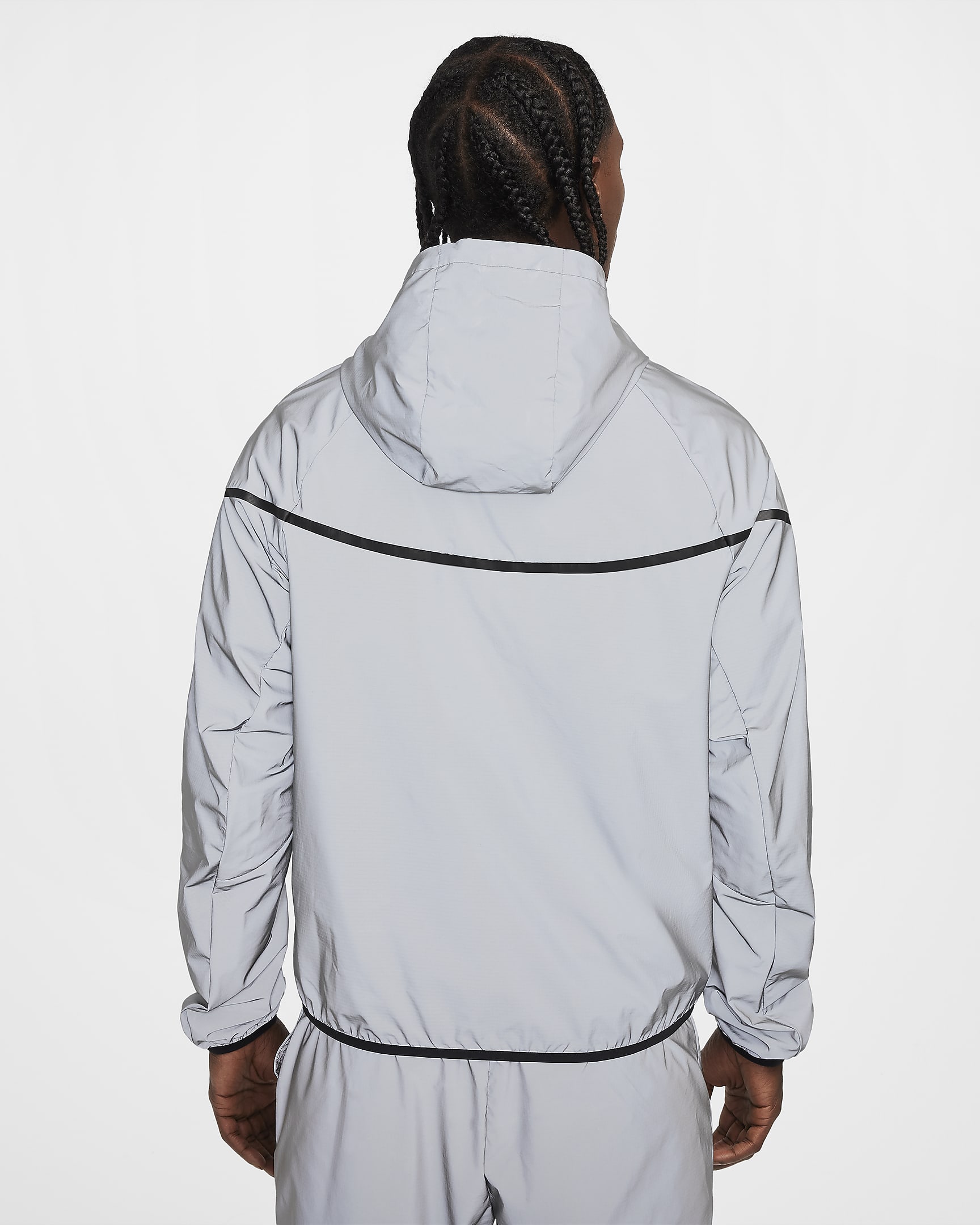 Nike Tech Men's Woven Flash Jacket - Reflect Silver/Black